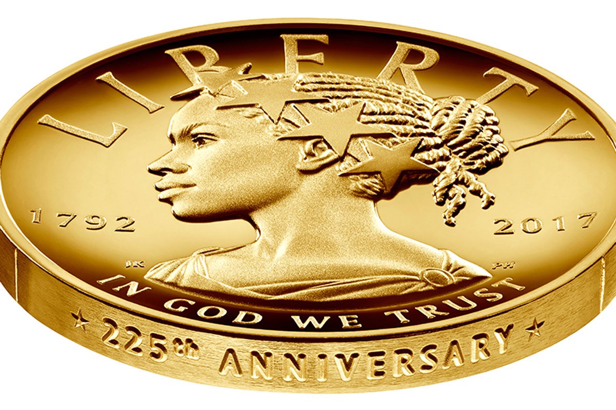 African American Lady Liberty, Commemorative Gold Coin, KOLUMN Magazine, KOLUMN