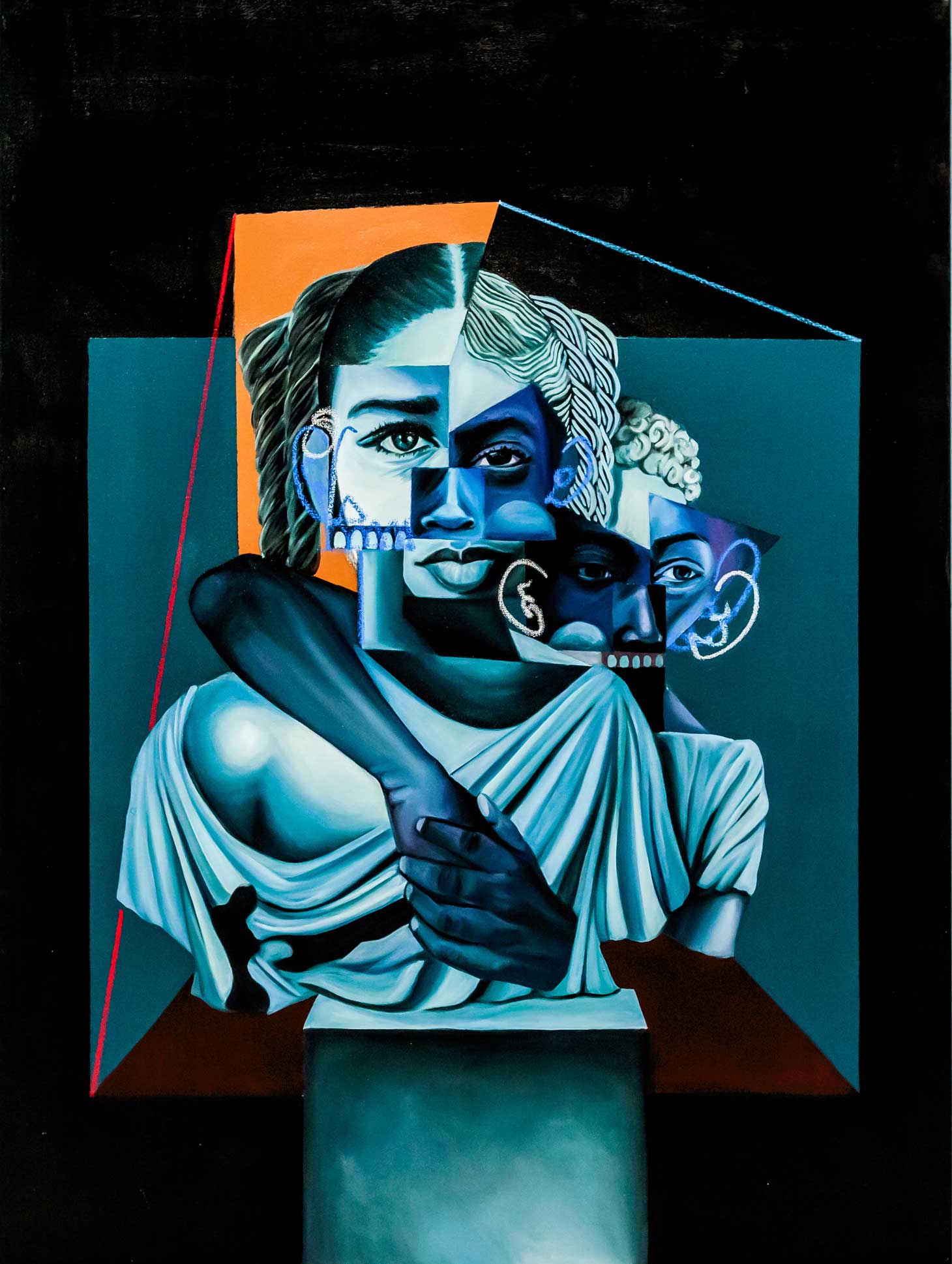 Blk & Blue at ABXY Gallery, Malik Roberts, African American Art, Black Art, KINDR'D Magazine, KINDR'D, KOLUMN Magazine, KOLUMN, Willoughby Avenue