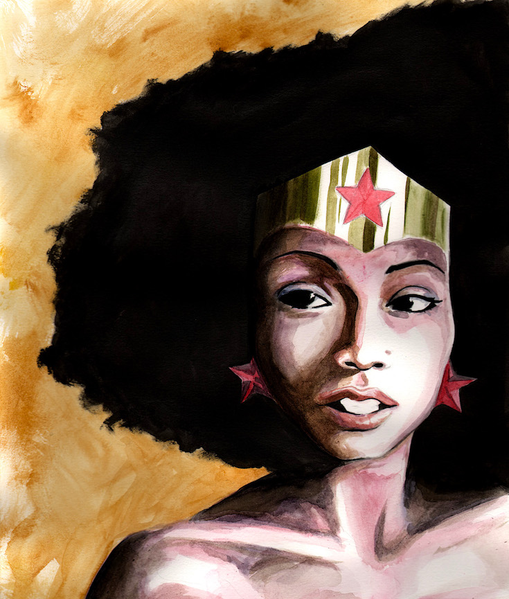Wonder Woman, African American Super Heroes, Black Super Heroes, African American Cartoonist, KOUMN Magazine, KOLUMN