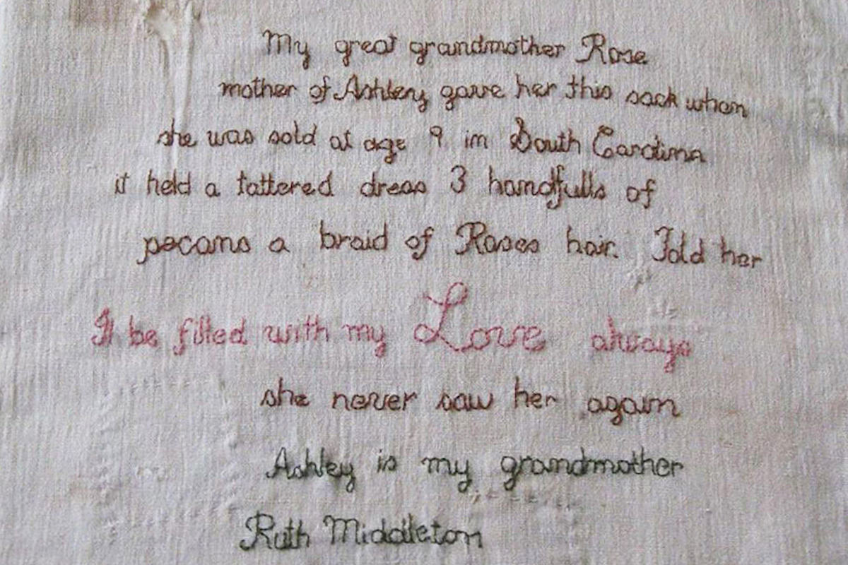 A slave mother’s love in 56 carefully stitched words | KUOW
