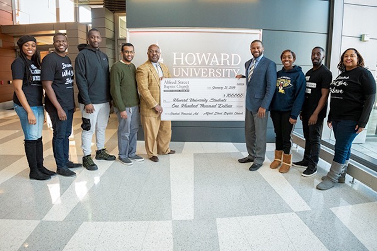 Alfred Street Baptist Church Gifts Howard University With $100k To Pay Off Tuition & Outstanding Balances Of Senior Students | PR News Wire