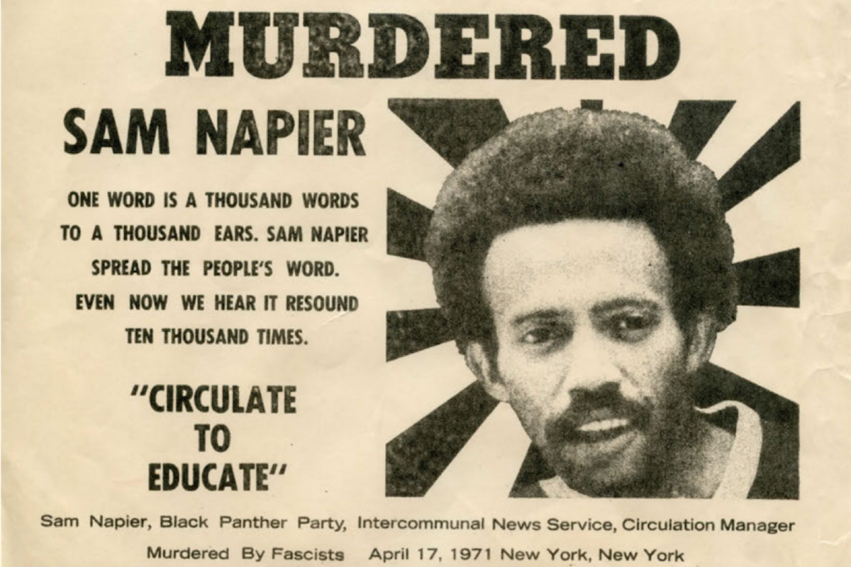 Sam Napier, Black Panther, Black Panther Party, African American History, Black History, KOLUMN Magazine, KOLUMN, KINDR'D Magazine, KINDR'D, Willoughby Avenue, WRIIT, Wriit,