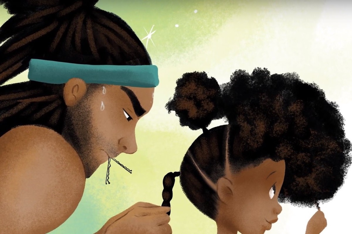 Dad and daughter need a little help in this super relatable clip from Matthew Cherry’s animated short “Hair Love” | AV Club