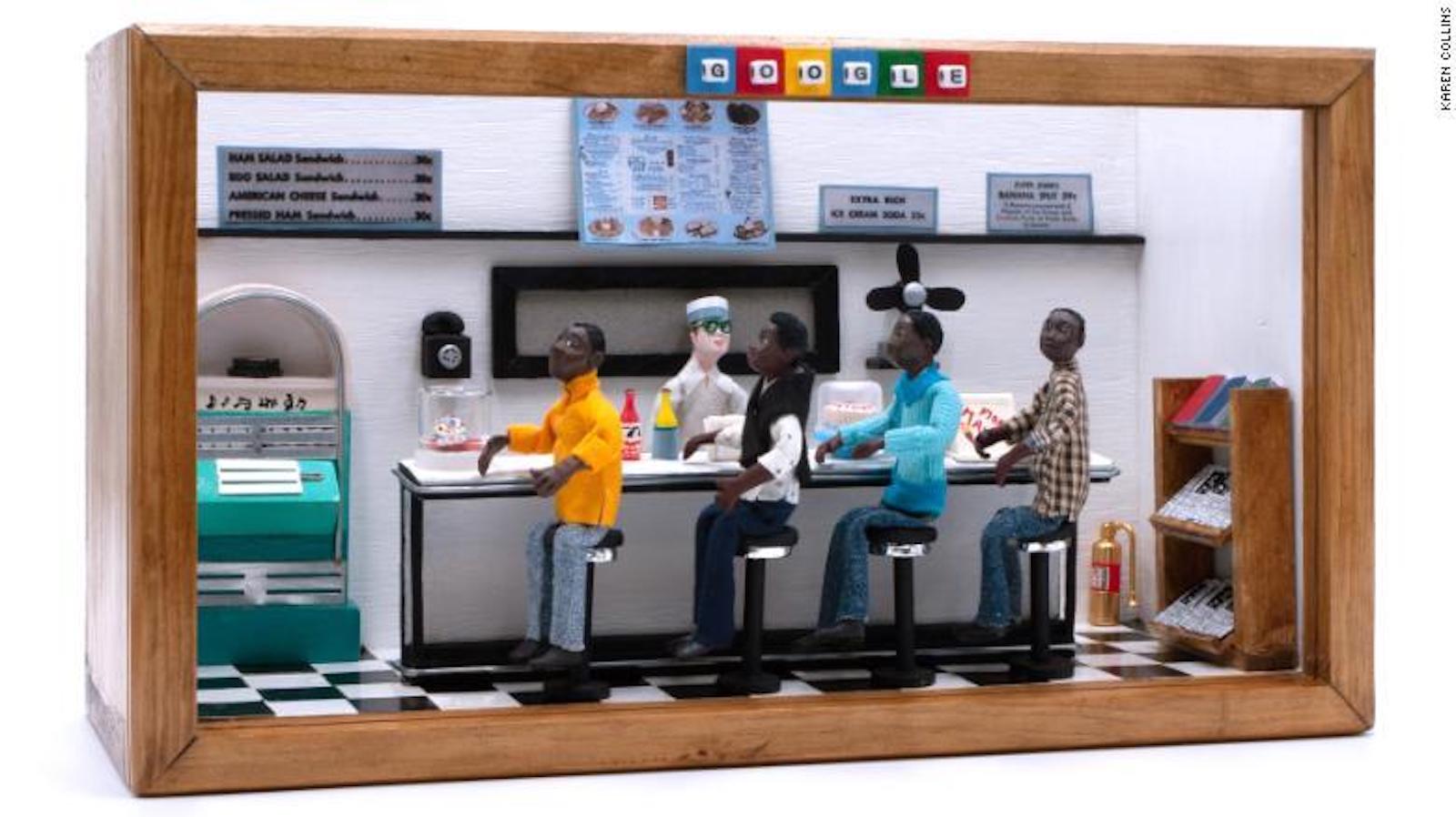 African American Miniature Museum Founder and Artist Karen Collins Has”Greensboro Four” Piece Highlighted by Google to Kick off Black History Month | Good Black News