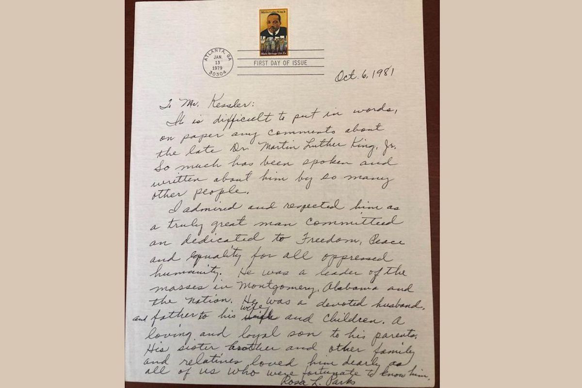 Rare Rosa Parks handwritten letter about MLK up for sale | AL.com