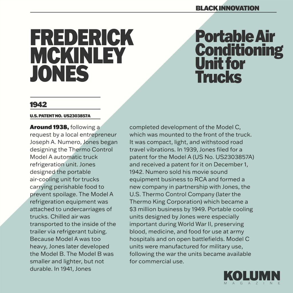 Frederick McKinley Black Inventors, Black Inventions, African American Inventors, African American Inventors, African American Newspaper, Black Newspaper, African American Magazine, Black Magazine, African American History, Black History, African American Wealth, Black Wealth, African American Health, Black Health, African American Economics, Black Economics, KOLUMN Magazine, KOLUMN Books, KINDR'D Magazine, Black Lives, Black Lives Matter, African American Art, Black Art, African American Politics, Black Politics, African American City, Black City, African American People, Black People, Allegory, Segregation, Racism, ReparationsJones,