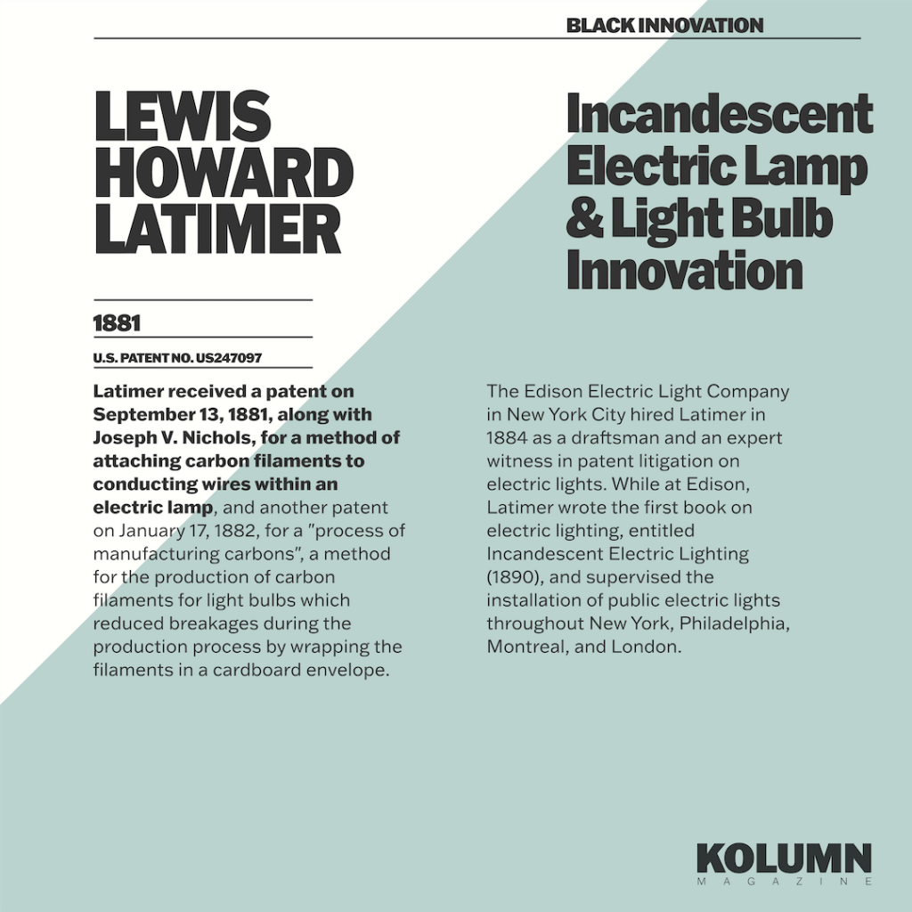 Lewis Howard Latimer, Black Inventors, Black Inventions, African American Inventors, African American Inventors, African American Newspaper, Black Newspaper, African American Magazine, Black Magazine, African American History, Black History, African American Wealth, Black Wealth, African American Health, Black Health, African American Economics, Black Economics, KOLUMN Magazine, KOLUMN Books, KINDR'D Magazine, Black Lives, Black Lives Matter, African American Art, Black Art, African American Politics, Black Politics, African American City, Black City, African American People, Black People, Allegory, Segregation, Racism, Reparations