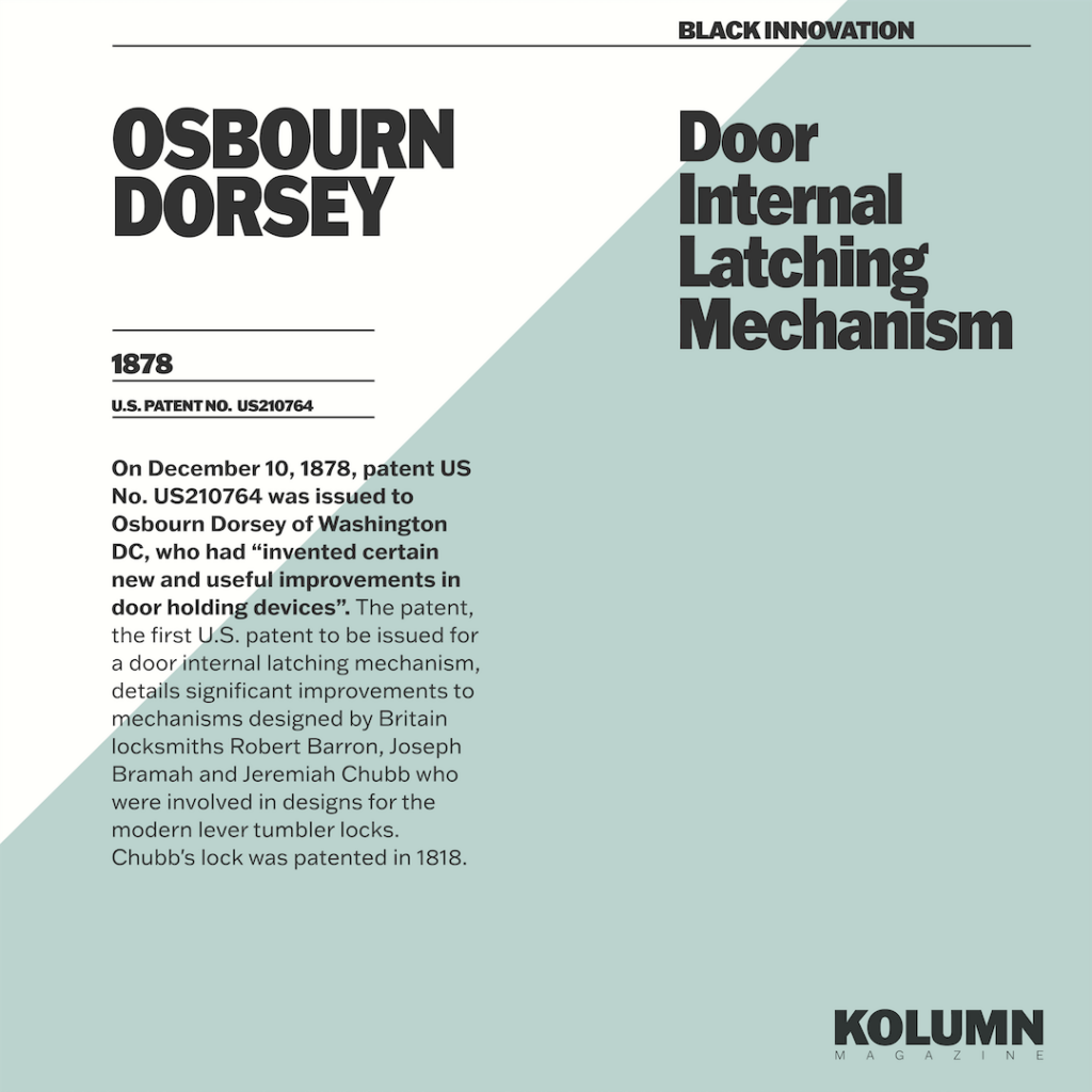 Osbourn Dorsey, Black Inventors, Black Inventions, African American Inventors, African American Inventors, African American Newspaper, Black Newspaper, African American Magazine, Black Magazine, African American History, Black History, African American Wealth, Black Wealth, African American Health, Black Health, African American Economics, Black Economics, KOLUMN Magazine, KOLUMN Books, KINDR'D Magazine, Black Lives, Black Lives Matter, African American Art, Black Art, African American Politics, Black Politics, African American City, Black City, African American People, Black People, Allegory, Segregation, Racism, Reparations
