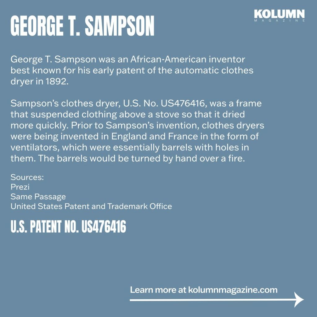 George T Sampson, Black Inventors, Black Inventions, African American Inventors, African American Inventors, African American Newspaper, Black Newspaper, African American Magazine, Black Magazine, African American History, Black History, African American Wealth, Black Wealth, African American Health, Black Health, African American Economics, Black Economics, KOLUMN Magazine, KOLUMN Books, KINDR'D Magazine, Black Lives, Black Lives Matter, African American Art, Black Art, African American Politics, Black Politics, African American City, Black City, African American People, Black People, Allegory, Segregation, Racism, Reparations