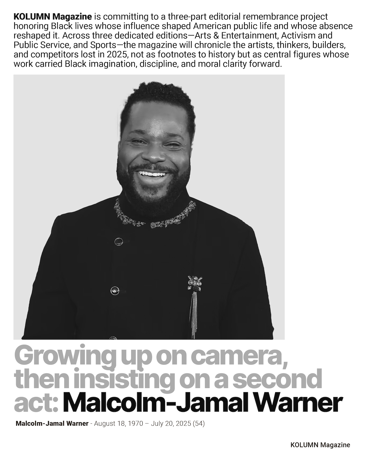A year that sounded like memory, Malcolm-Jamal Warner, KOLUMN, African American News, Black News, African American Journalism, Black Journalism, African American History, Black History, African American Art, Black Art, African American Music, Black Music, African American Wealth, Black Wealth, African American Education, Black Education, Historic Black University or College, HBCU