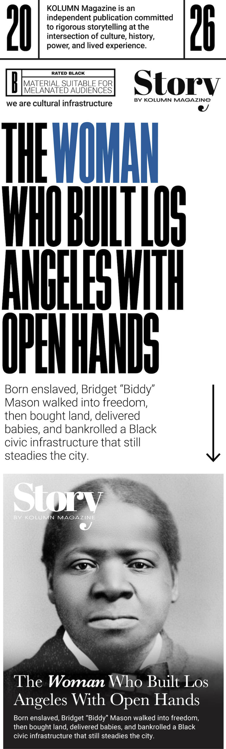 Bridget "Biddy" Mason, KOLUMN, African American News, Black News, African American Journalism, Black Journalism, African American History, Black History, African American Art, Black Art, African American Music, Black Music, African American Wealth, Black Wealth, African American Education, Black Education, Historic Black University or College, HBCU