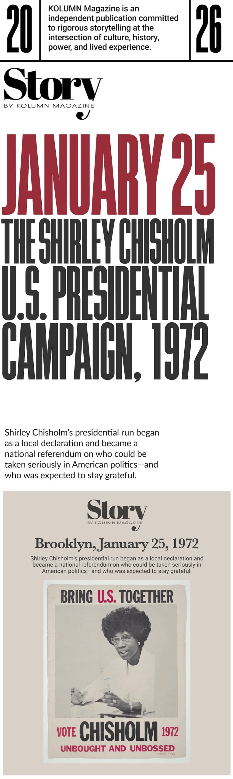 Shirley Chisholm Chisholm Campaign, KOLUMN, African American News, Black News, African American Journalism, Black Journalism, African American History, Black History, African American Art, Black Art, African American Music, Black Music, African American Wealth, Black Wealth, African American Education, Black Education, Historic Black University or College, HBCU
