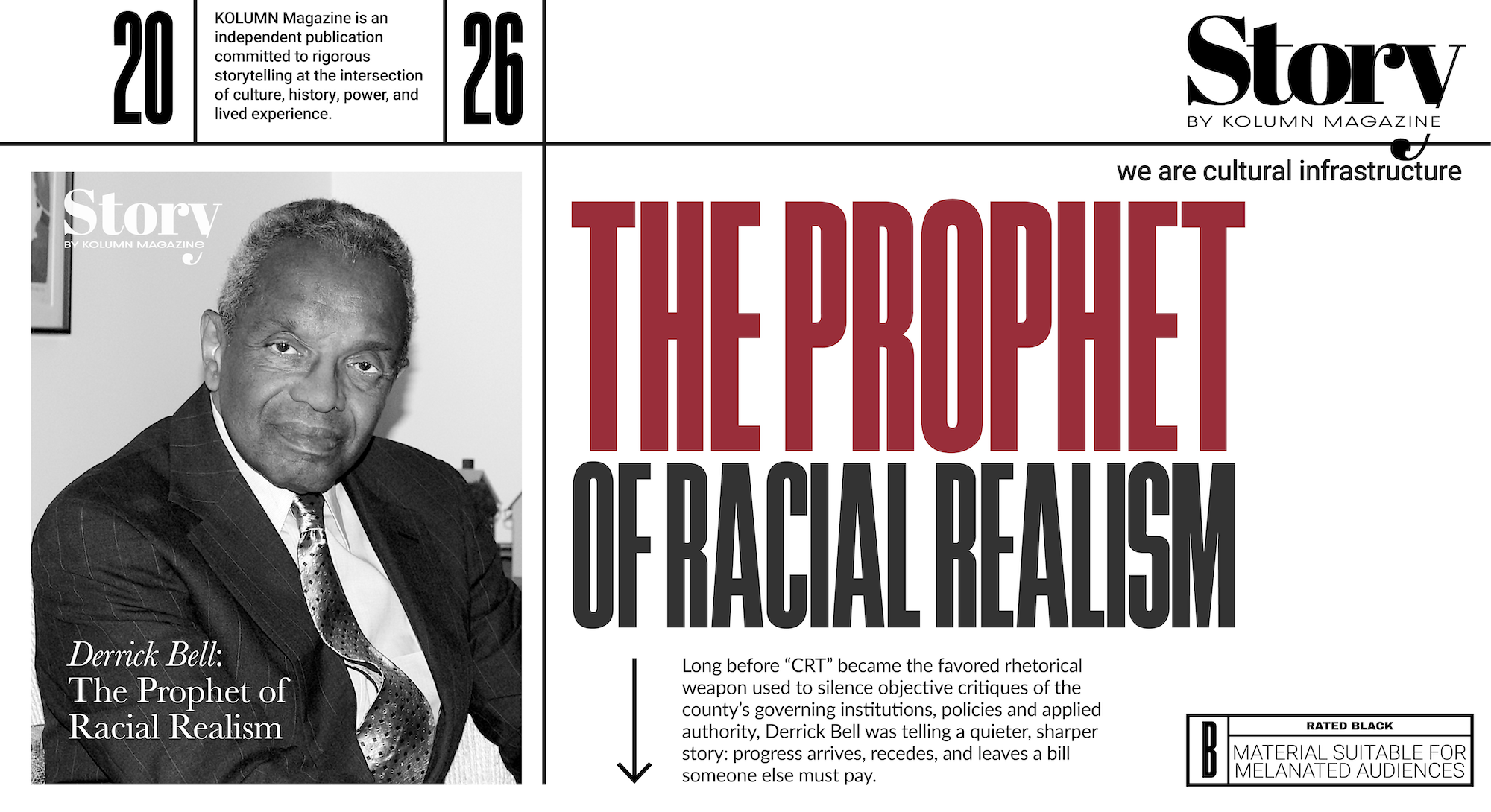 Professor Derrick Bell, Derrick Bell, Faces At The Bottom of The Well, And We Are Not Saved, Critical Race Theory, CRT, KOLUMN, African American News, Black News, African American Journalism, Black Journalism, African American History, Black History, African American Art, Black Art, African American Music, Black Music, African American Wealth, Black Wealth, African American Education, Black Education, Historic Black University or College, HBCU