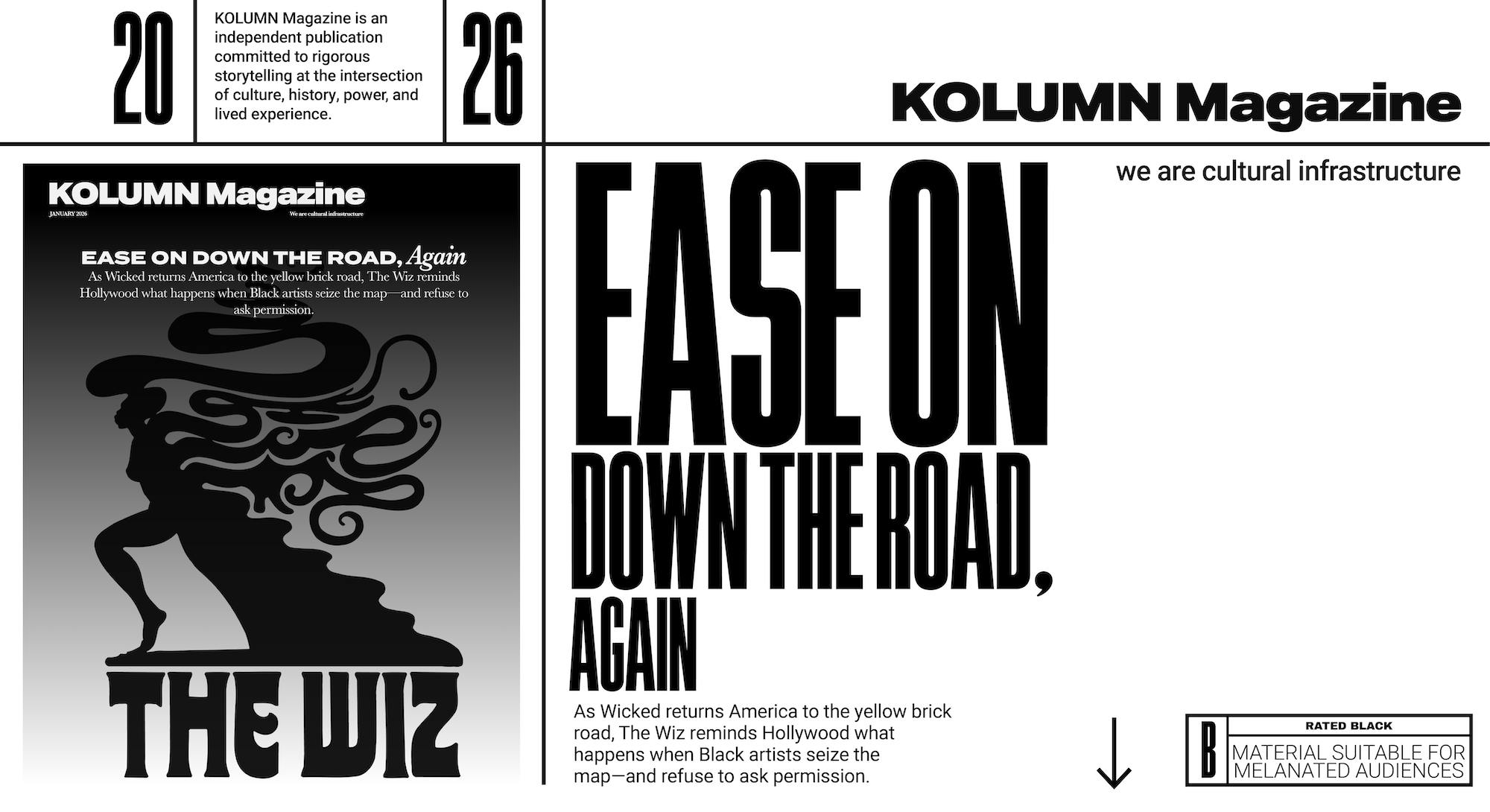 Ease On Down The Road, The Wiz, The Wizard of Oz, KOLUMN, African American News, Black News, African American Journalism, Black Journalism, African American History, Black History, African American Art, Black Art, African American Music, Black Music, African American Wealth, Black Wealth, African American Education, Black Education, Historic Black University or College, HBCU