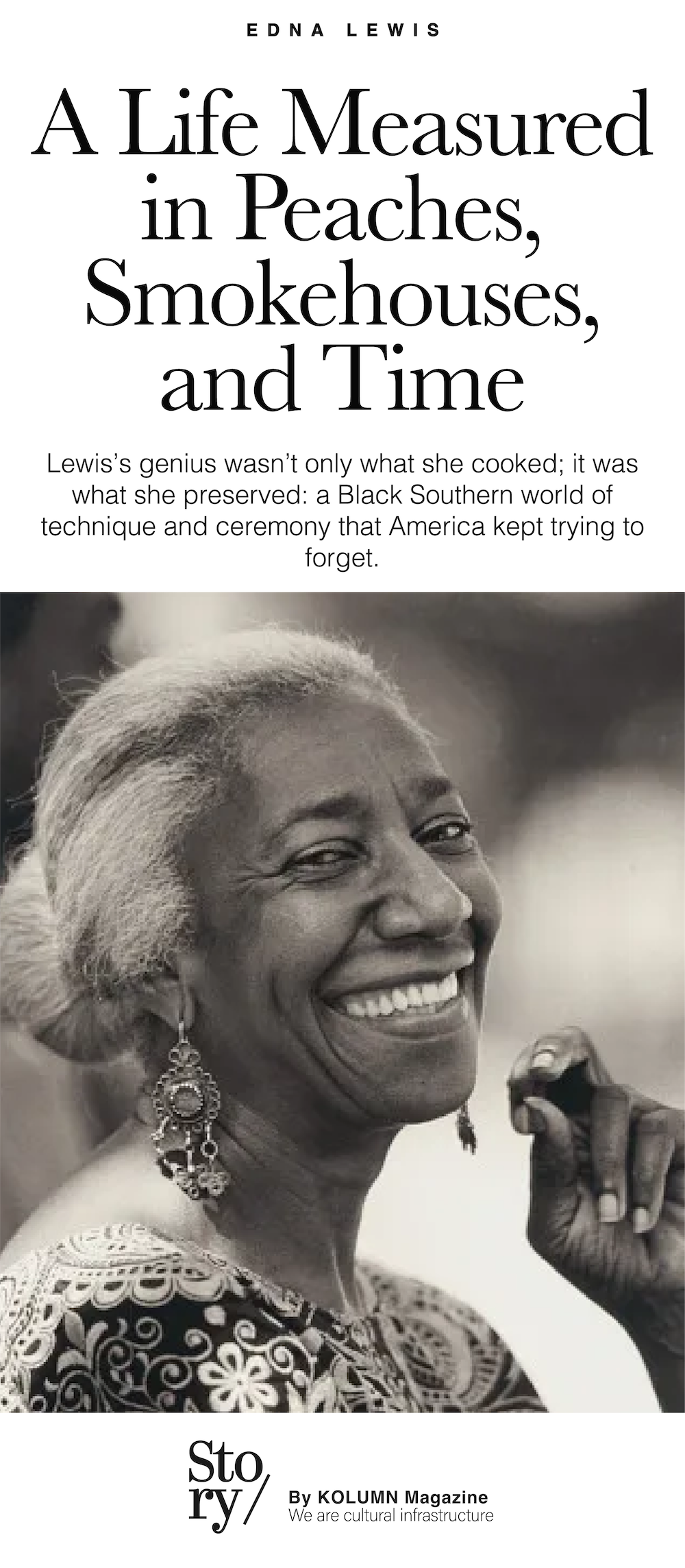 Edna Lewis, KOLUMN, African American News, Black News, African American Journalism, Black Journalism, African American History, Black History, African American Art, Black Art, African American Music, Black Music, African American Wealth, Black Wealth, African American Education, Black Education, Historic Black University or College, HBCU