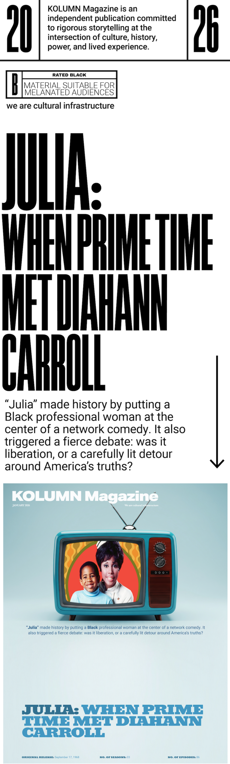 Julia, Diahann Carroll, KOLUMN, African American News, Black News, African American Journalism, Black Journalism, African American History, Black History, African American Art, Black Art, African American Music, Black Music, African American Wealth, Black Wealth, African American Education, Black Education, Historic Black University or College, HBCU