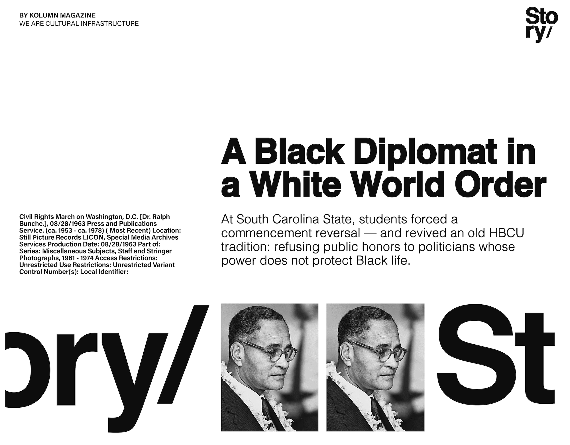 Ralph Bunche, KOLUMN, African American News, Black News, African American Journalism, Black Journalism, African American History, Black History, African American Art, Black Art, African American Music, Black Music, African American Wealth, Black Wealth, African American Education, Black Education, Historic Black University or College, HBCU