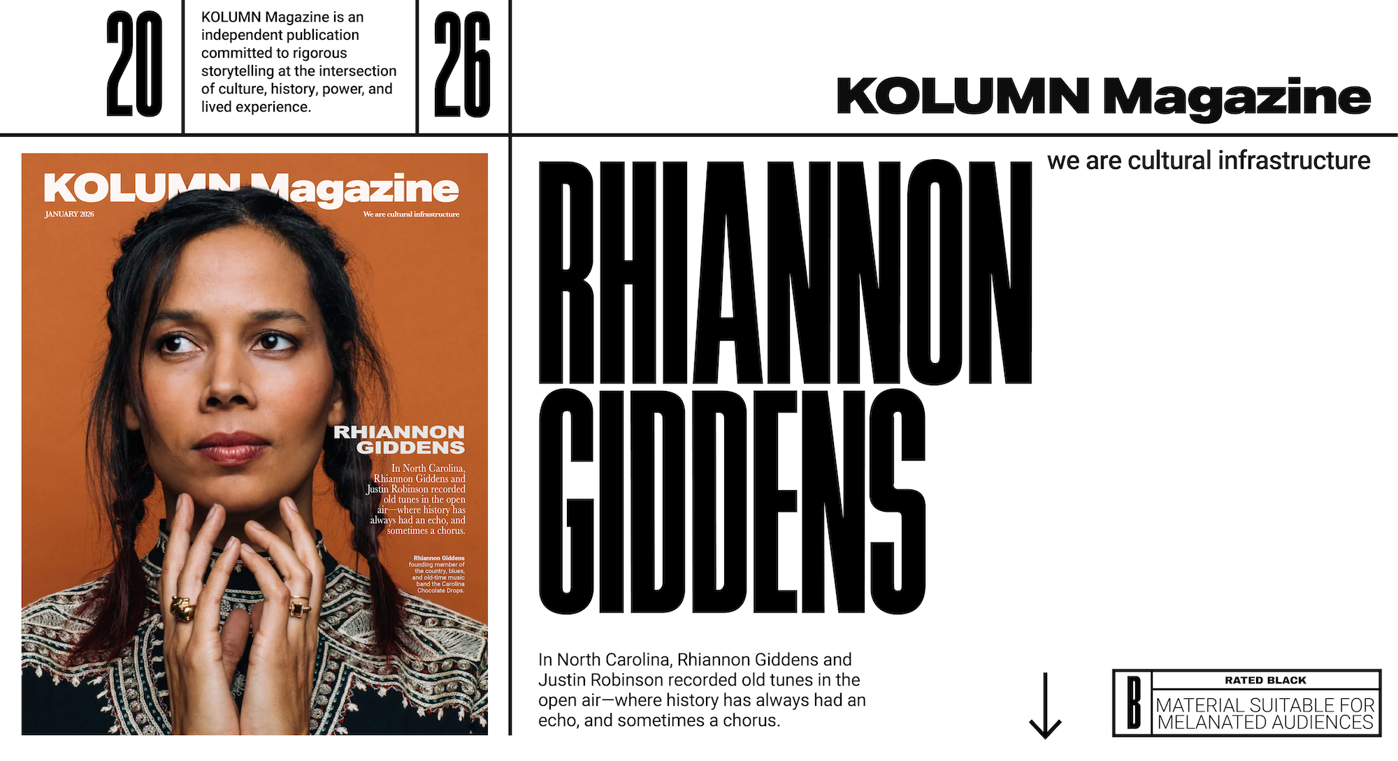 Rhiannon Giddens, What Did the Blackbird Say to the Crow, KOLUMN, African American News, Black News, African American Journalism, Black Journalism, African American History, Black History, African American Art, Black Art, African American Music, Black Music, African American Wealth, Black Wealth, African American Education, Black Education, Historic Black University or College, HBCU
