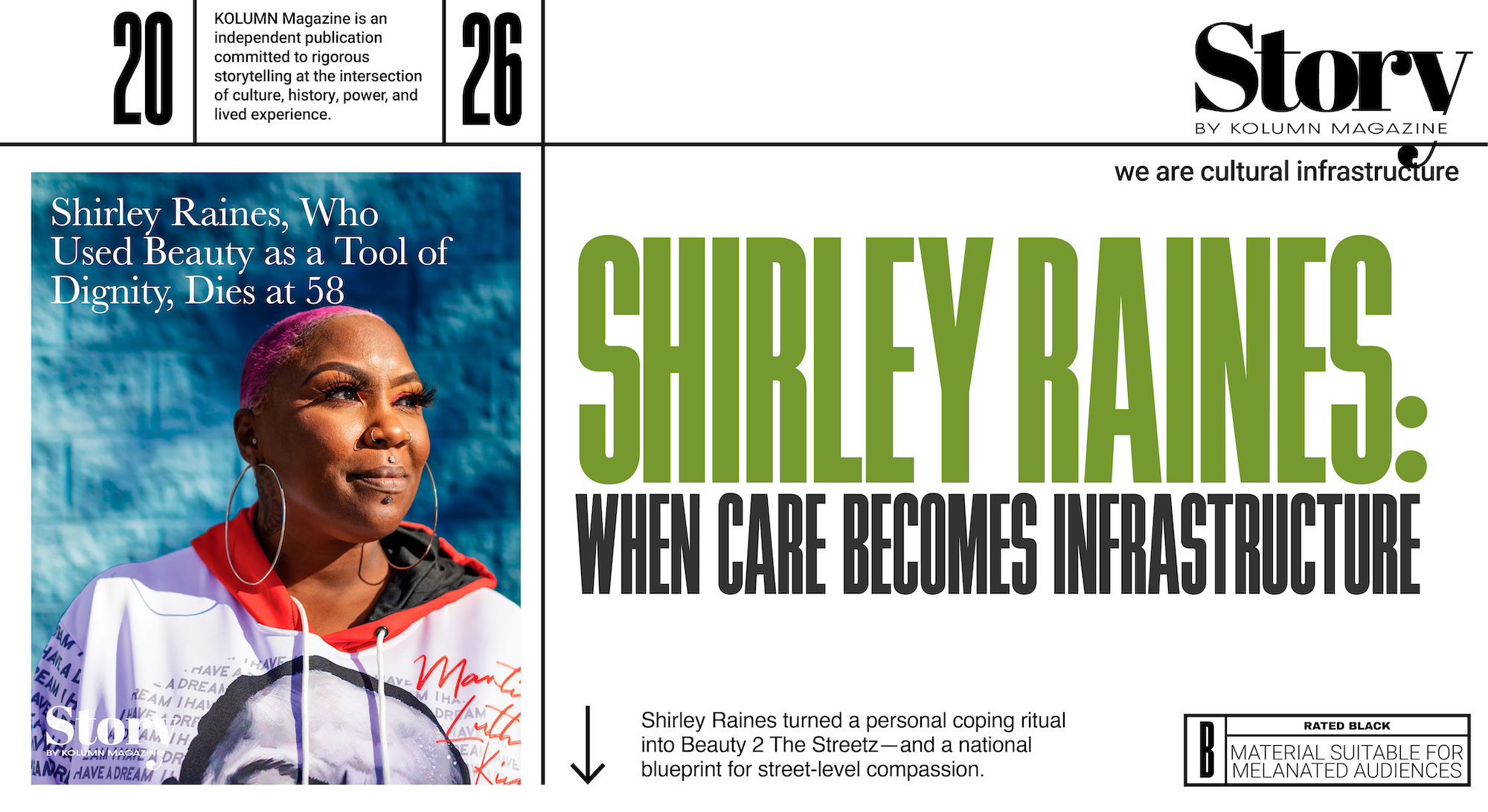 Shirley Raines, Beauty 2 The Streetz, KOLUMN, African American News, Black News, African American Journalism, Black Journalism, African American History, Black History, African American Art, Black Art, African American Music, Black Music, African American Wealth, Black Wealth, African American Education, Black Education, Historic Black University or College, HBCU