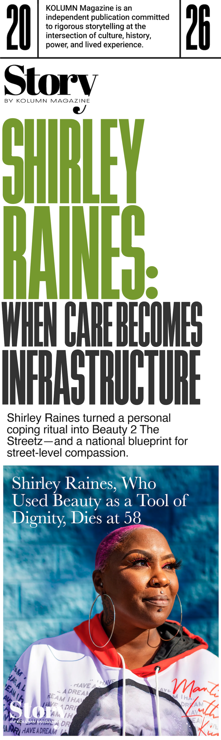 Shirley Raines, Beauty 2 The Streetz, KOLUMN, African American News, Black News, African American Journalism, Black Journalism, African American History, Black History, African American Art, Black Art, African American Music, Black Music, African American Wealth, Black Wealth, African American Education, Black Education, Historic Black University or College, HBCU