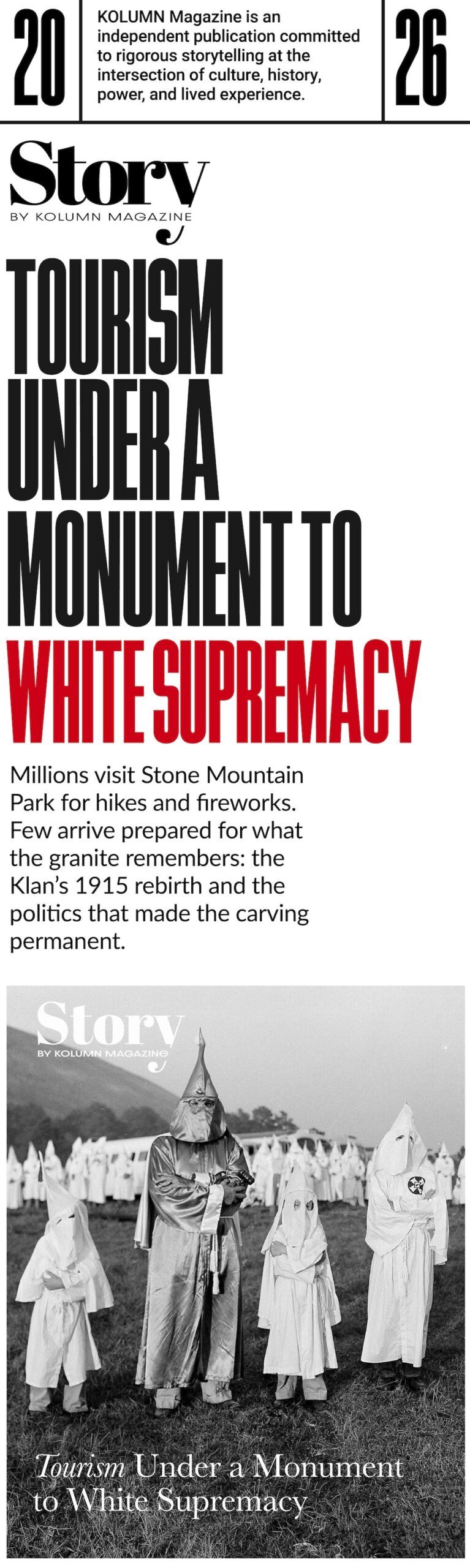 Stone Mountain, Ku Klux Klan, KKK, KOLUMN, African American News, Black News, African American Journalism, Black Journalism, African American History, Black History, African American Art, Black Art, African American Music, Black Music, African American Wealth, Black Wealth, African American Education, Black Education, Historic Black University or College, HBCU
