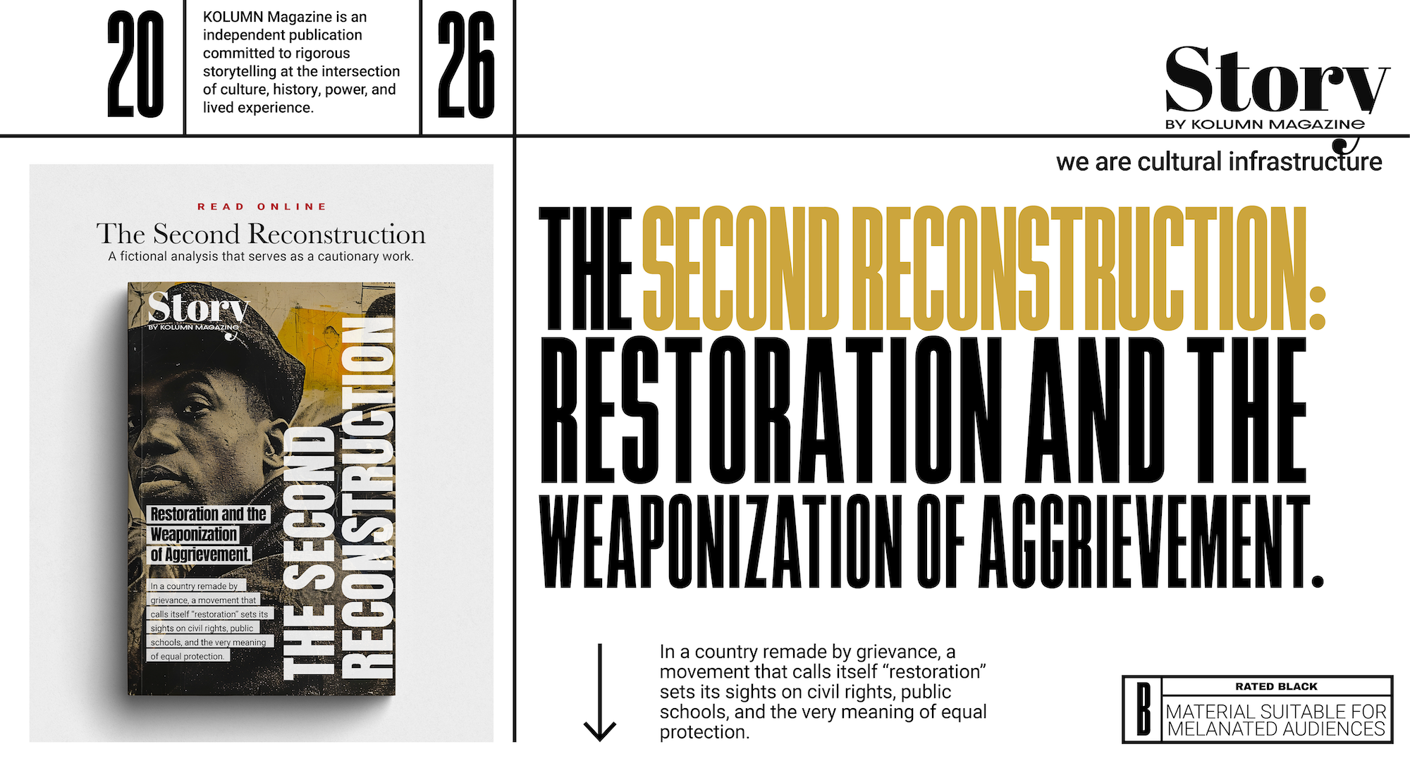 The Second Reconstruction, Grievance Politics, Reconstruction, KOLUMN, African American News, Black News, African American Journalism, Black Journalism, African American History, Black History, African American Art, Black Art, African American Music, Black Music, African American Wealth, Black Wealth, African American Education, Black Education, Historic Black University or College, HBCU