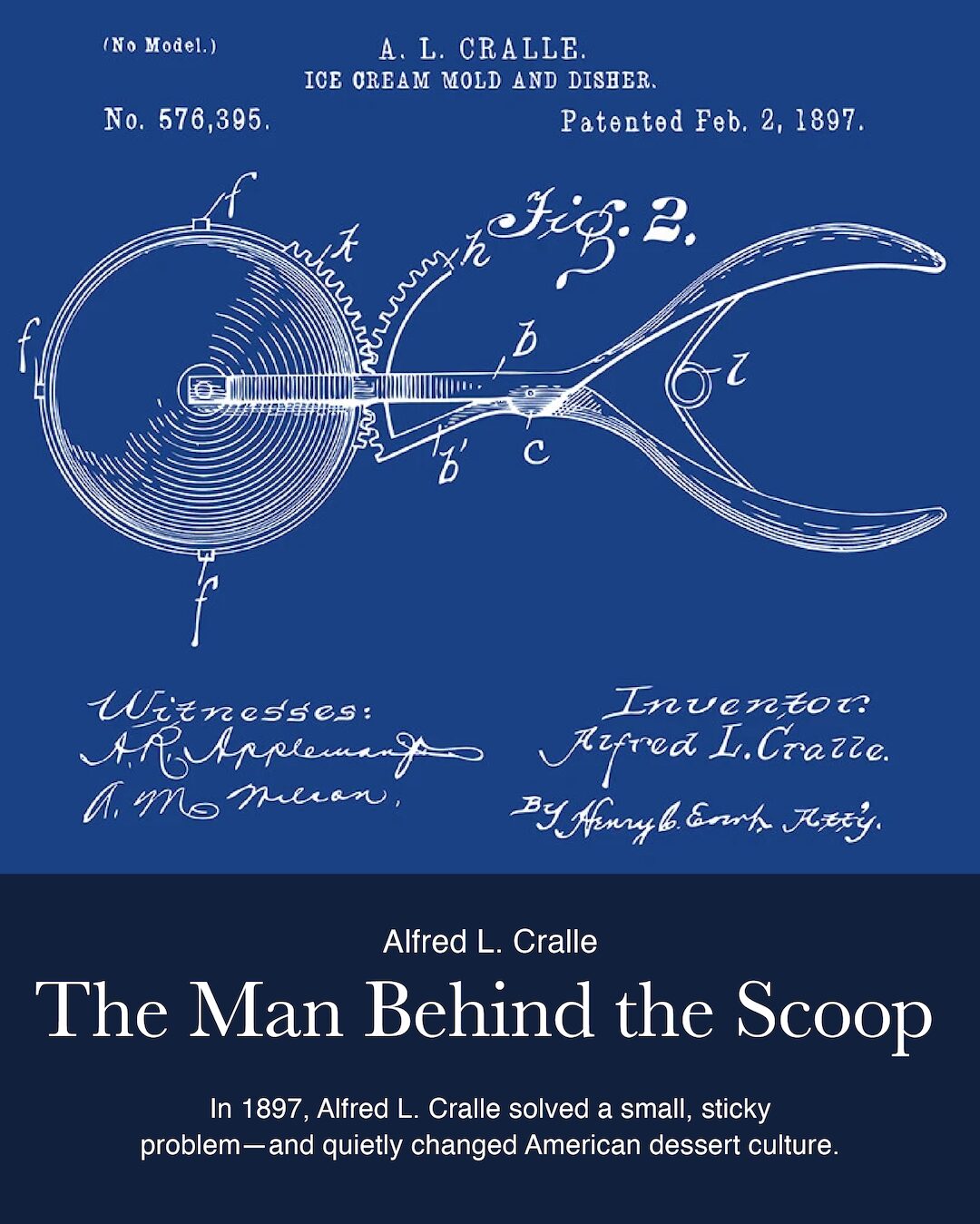Alfred L Cralle, Ice Cream Scoop, KOLUMN, African American News, Black News, African American Journalism, Black Journalism, African American History, Black History, African American Art, Black Art, African American Music, Black Music, African American Wealth, Black Wealth, African American Education, Black Education, Historic Black University or College, HBCU