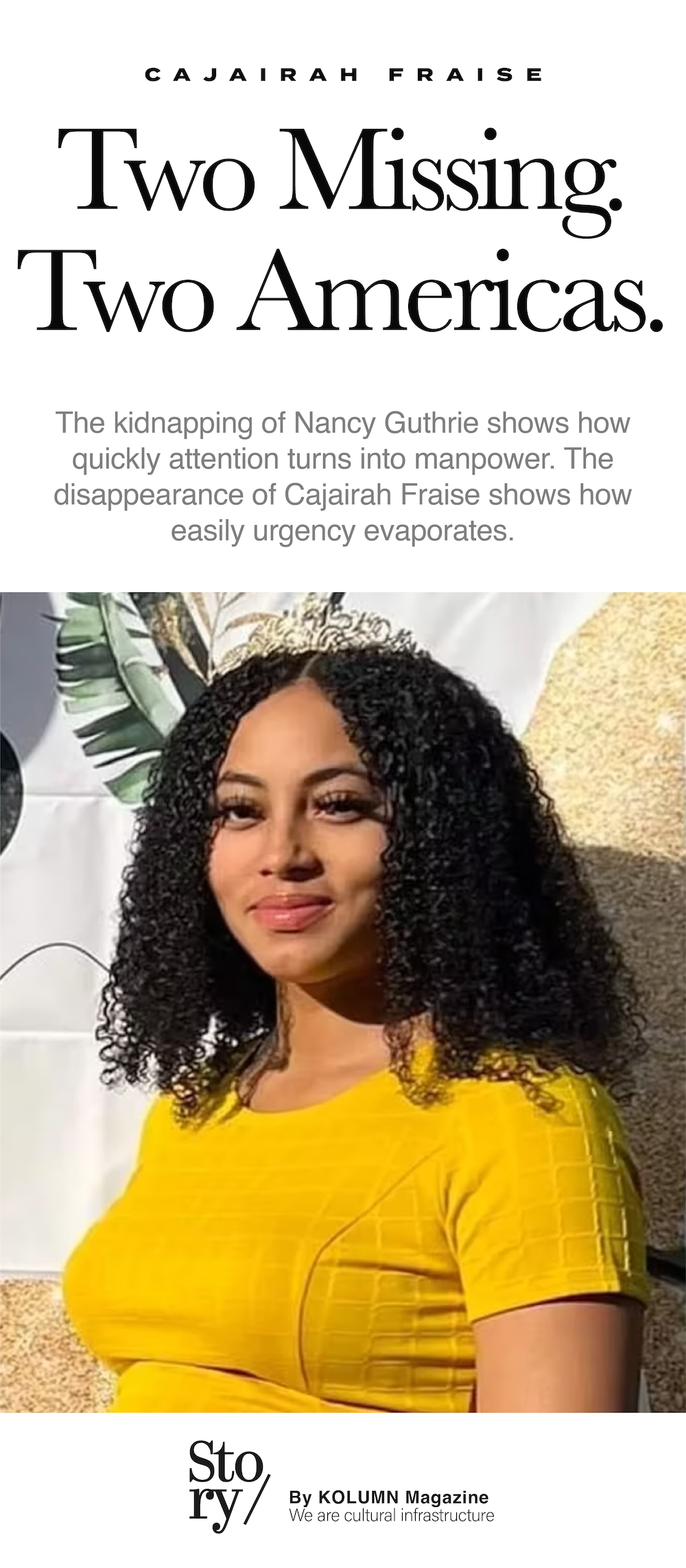 Cajairah Fraise, KOLUMN, African American News, Black News, African American Journalism, Black Journalism, African American History, Black History, African American Art, Black Art, African American Music, Black Music, African American Wealth, Black Wealth, African American Education, Black Education, Historic Black University or College, HBCU