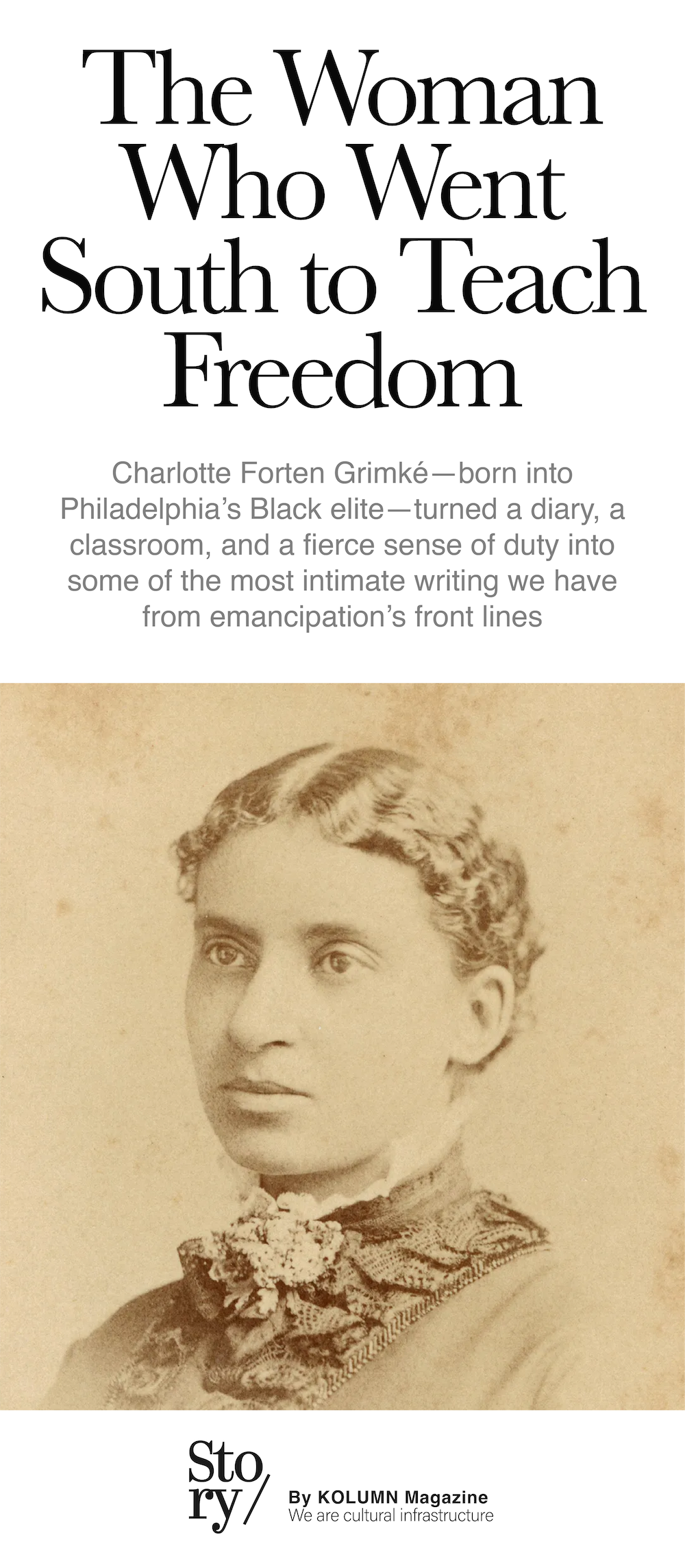 Charlotte Forten Grimké, KOLUMN, African American News, Black News, African American Journalism, Black Journalism, African American History, Black History, African American Art, Black Art, African American Music, Black Music, African American Wealth, Black Wealth, African American Education, Black Education, Historic Black University or College, HBCU