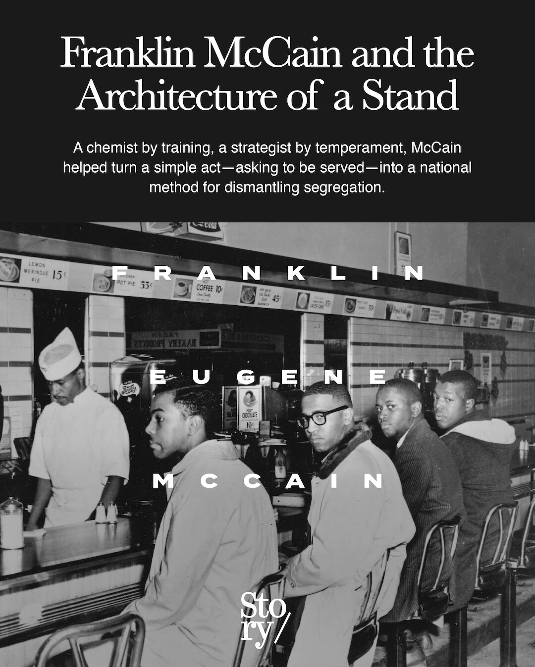Franklin Eugene McCain, Franklin McCain, KOLUMN, African American News, Black News, African American Journalism, Black Journalism, African American History, Black History, African American Art, Black Art, African American Music, Black Music, African American Wealth, Black Wealth, African American Education, Black Education, Historic Black University or College, HBCU