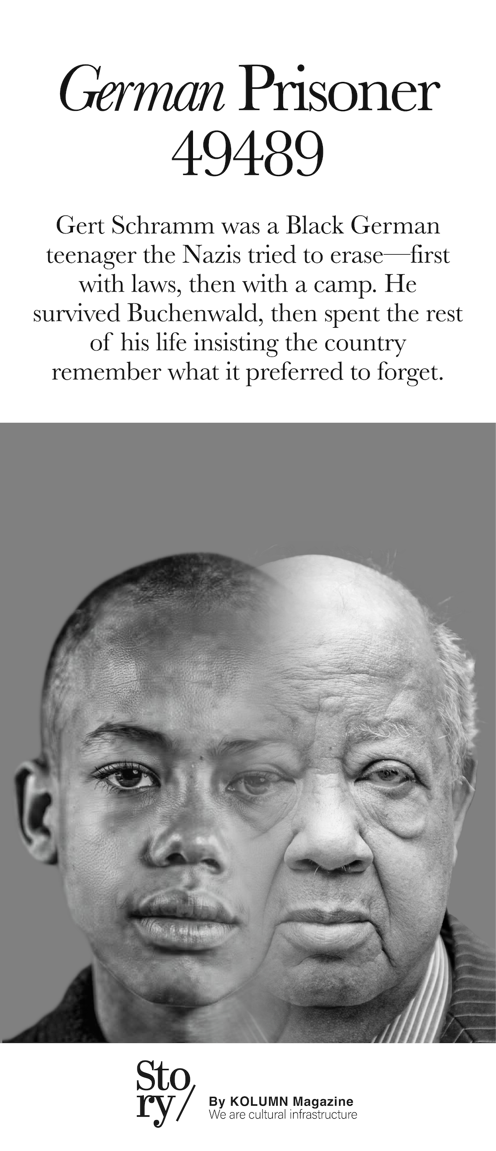 Gert Schramm, German Prisoner, Black German, German Concentration Camps, Buchenwald, KOLUMN, African American News, Black News, African American Journalism, Black Journalism, African American History, Black History, African American Art, Black Art, African American Music, Black Music, African American Wealth, Black Wealth, African American Education, Black Education, Historic Black University or College, HBCU