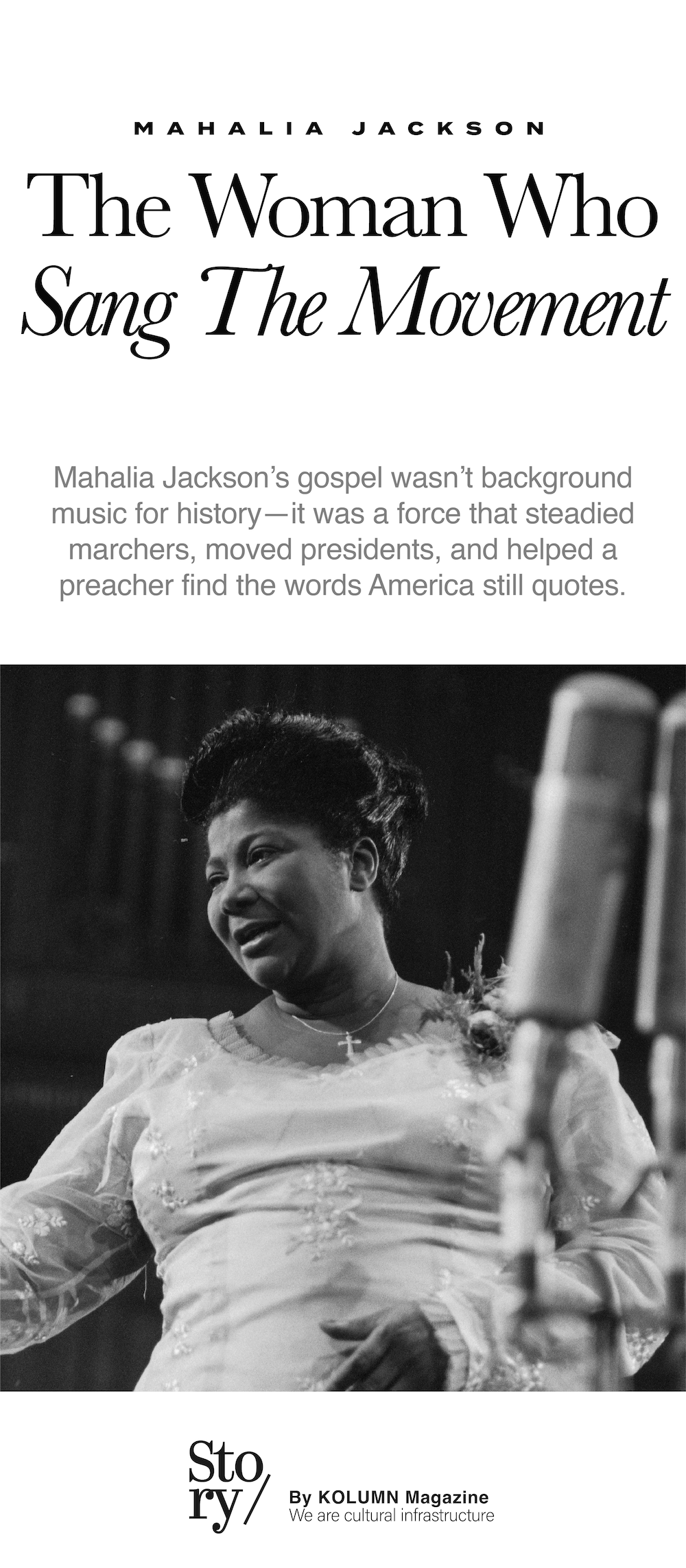 Mahalia Jackson, KOLUMN, African American News, Black News, African American Journalism, Black Journalism, African American History, Black History, African American Art, Black Art, African American Music, Black Music, African American Wealth, Black Wealth, African American Education, Black Education, Historic Black University or College, HBCU