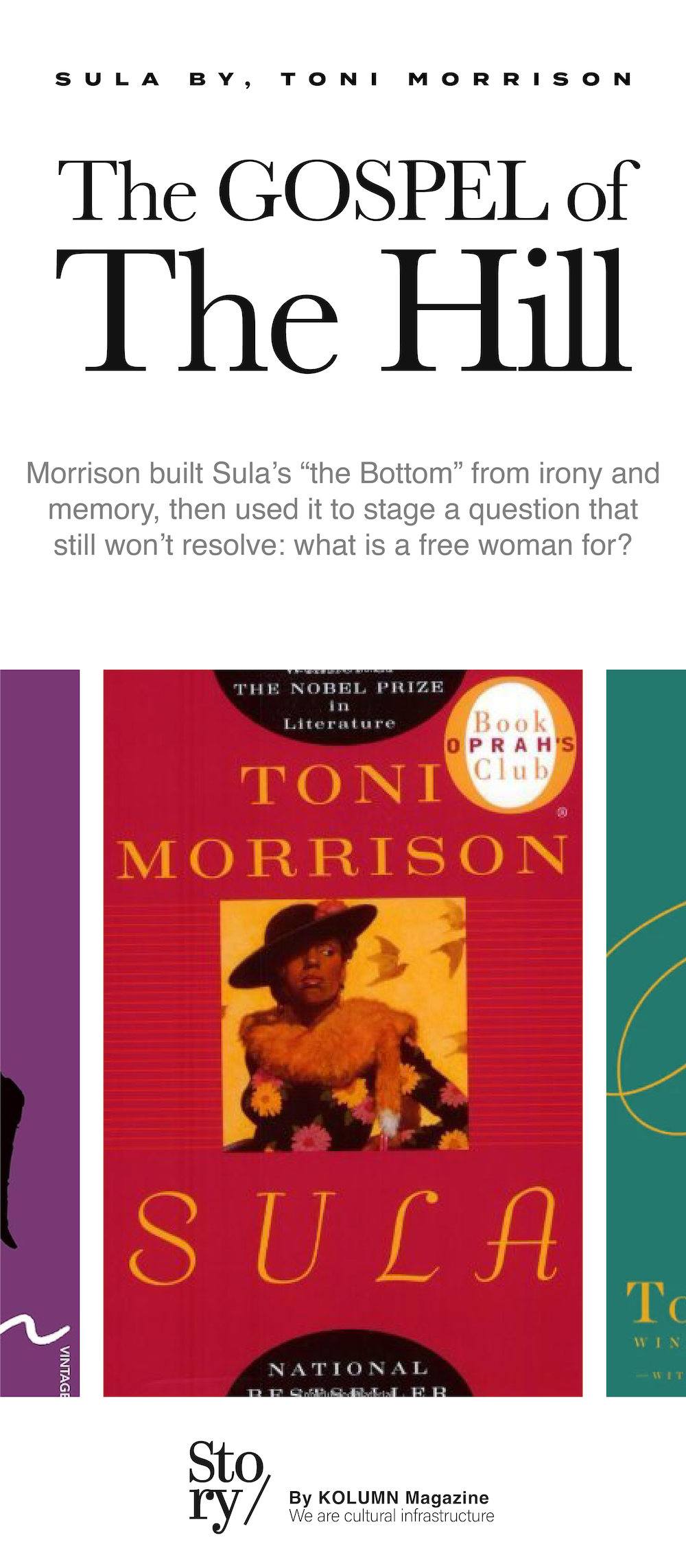 Toni Morrison, Sula, KOLUMN, African American News, Black News, African American Journalism, Black Journalism, African American History, Black History, African American Art, Black Art, African American Music, Black Music, African American Wealth, Black Wealth, African American Education, Black Education, Historic Black University or College, HBCU