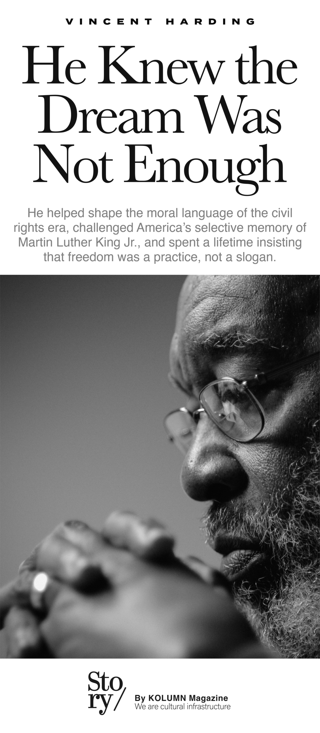 Vincent Harding, KOLUMN, African American News, Black News, African American Journalism, Black Journalism, African American History, Black History, African American Art, Black Art, African American Music, Black Music, African American Wealth, Black Wealth, African American Education, Black Education, Historic Black University or College, HBCU