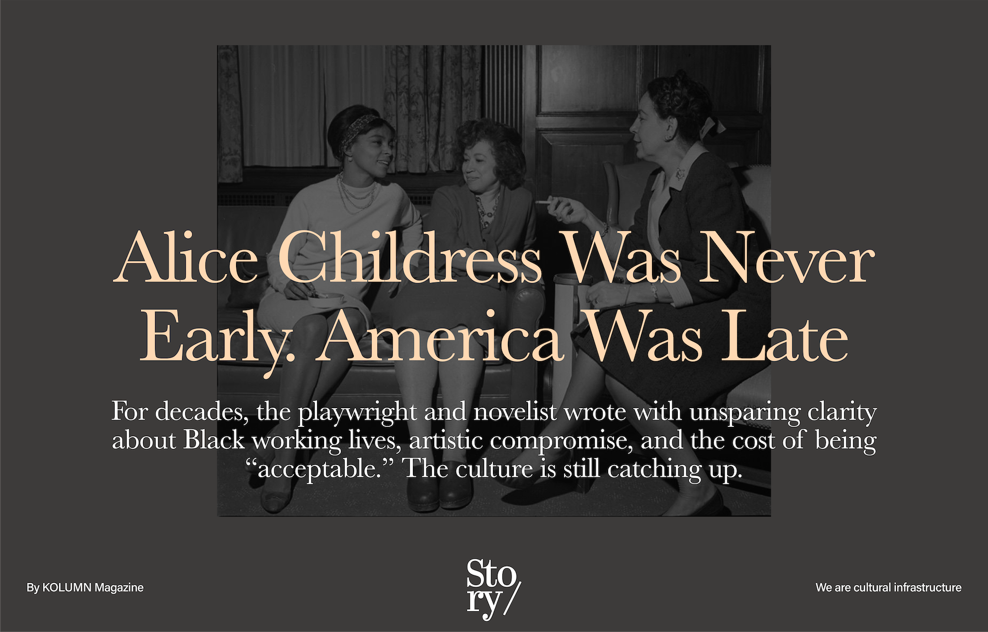 Alice Childress, KOLUMN, African American News, Black News, African American Journalism, Black Journalism, African American History, Black History, African American Art, Black Art, African American Music, Black Music, African American Wealth, Black Wealth, African American Education, Black Education, Historic Black University or College, HBCU