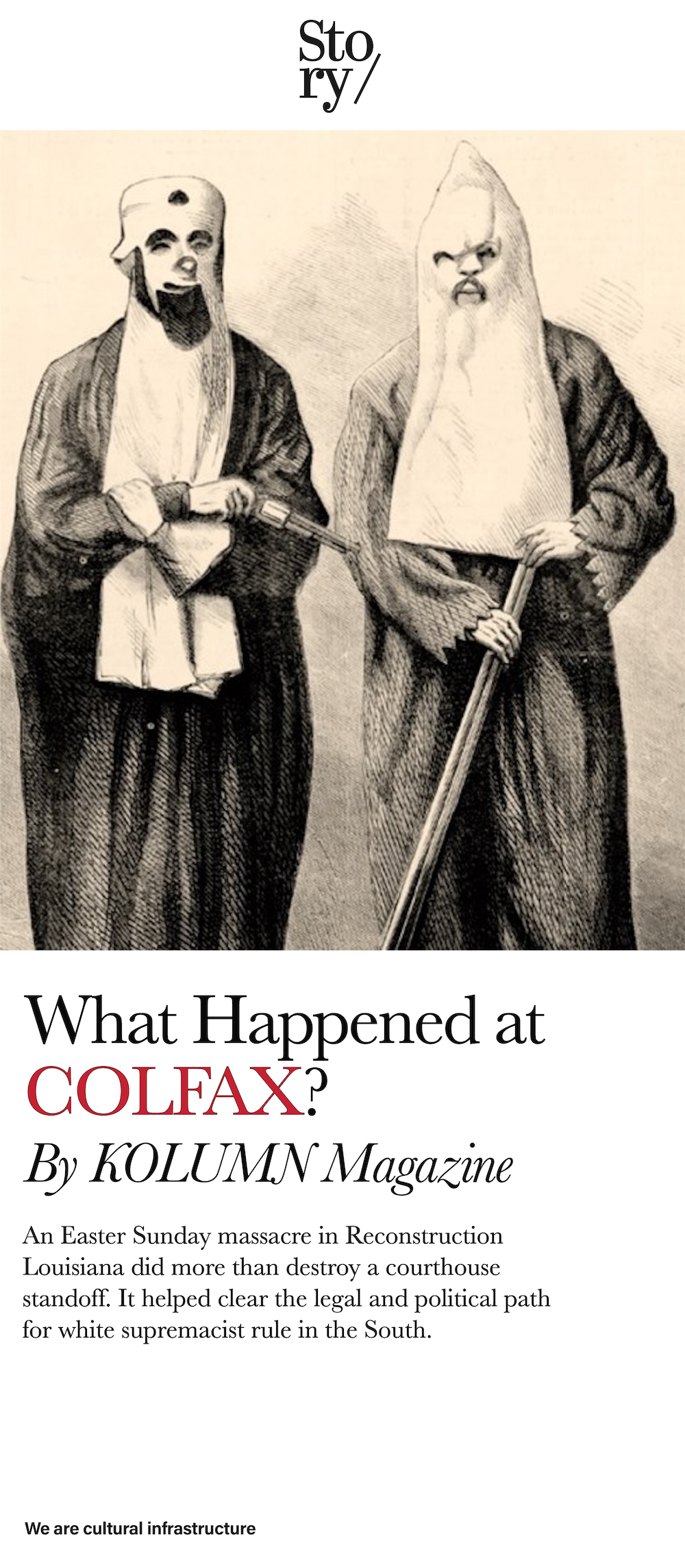 Colfax Massacre, KOLUMN, African American News, Black News, African American Journalism, Black Journalism, African American History, Black History, African American Art, Black Art, African American Music, Black Music, African American Wealth, Black Wealth, African American Education, Black Education, Historic Black University or College, HBCU