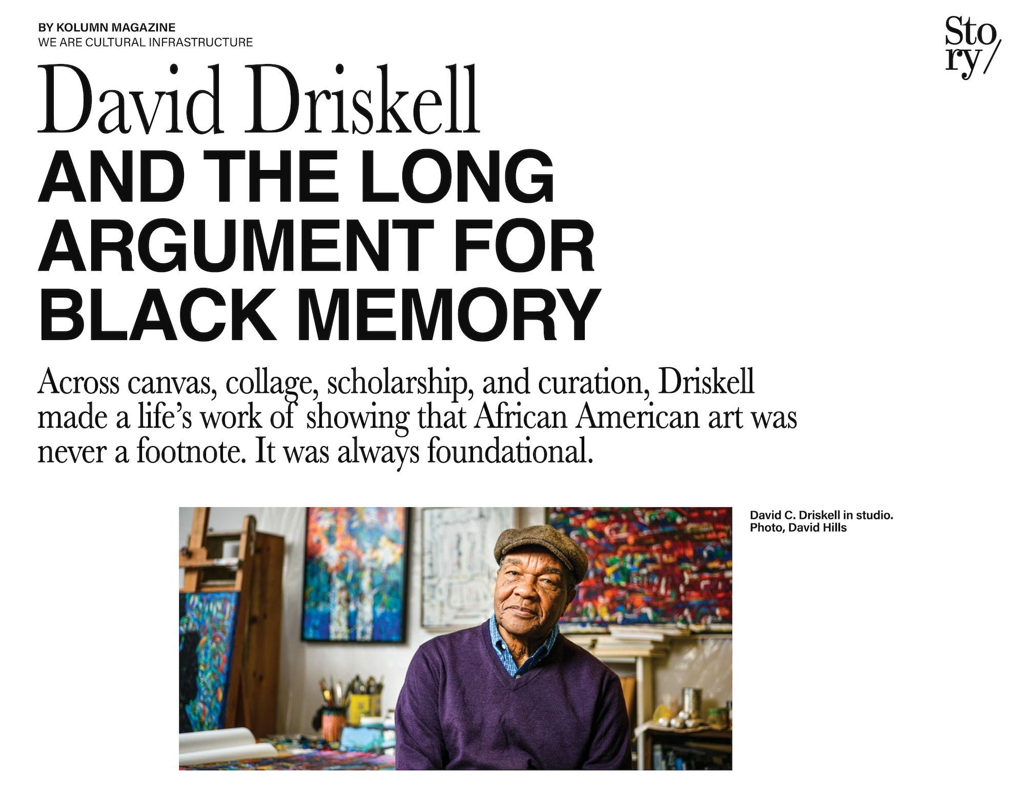 David Driskell, KOLUMN, African American News, Black News, African American Journalism, Black Journalism, African American History, Black History, African American Art, Black Art, African American Music, Black Music, African American Wealth, Black Wealth, African American Education, Black Education, Historic Black University or College, HBCU