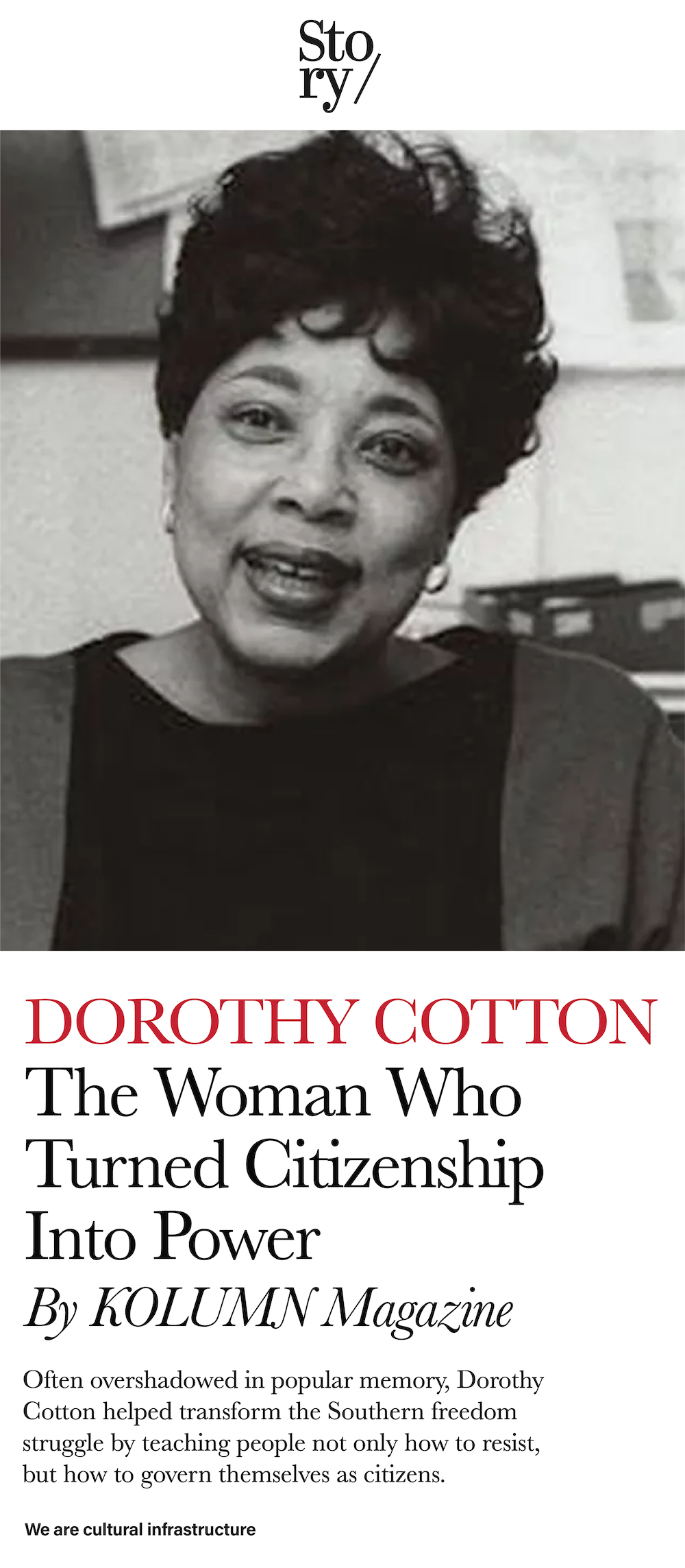 Dorothy Cotton, KOLUMN, African American News, Black News, African American Journalism, Black Journalism, African American History, Black History, African American Art, Black Art, African American Music, Black Music, African American Wealth, Black Wealth, African American Education, Black Education, Historic Black University or College, HBCU