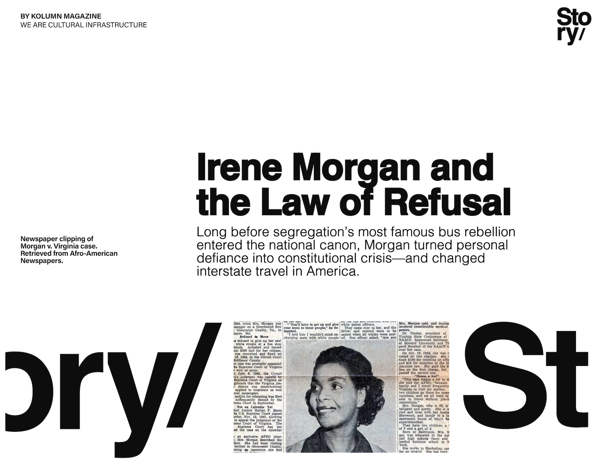 Irene Morgan, KOLUMN, African American News, Black News, African American Journalism, Black Journalism, African American History, Black History, African American Art, Black Art, African American Music, Black Music, African American Wealth, Black Wealth, African American Education, Black Education, Historic Black University or College, HBCU