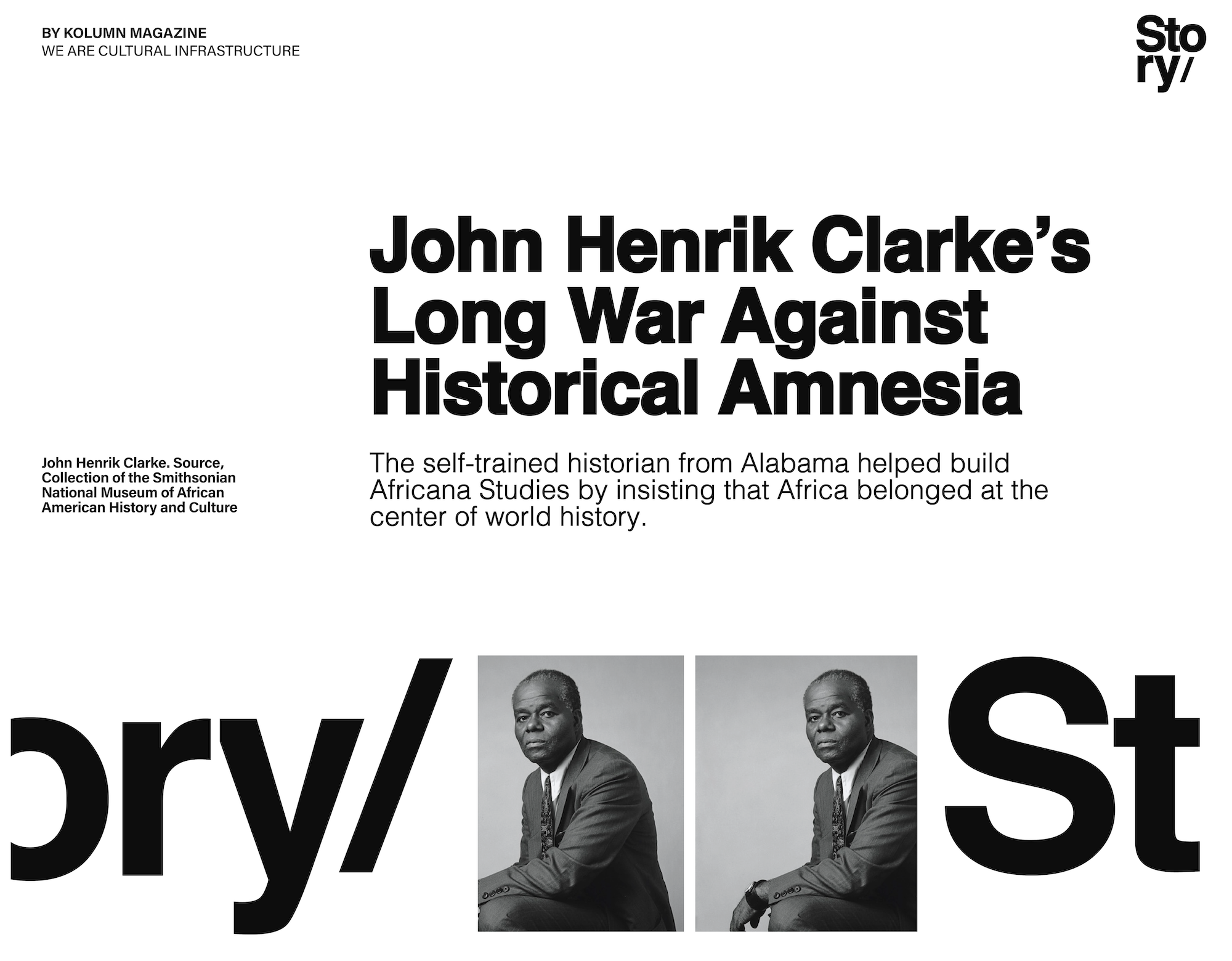John Henrik Clarke, KOLUMN, African American News, Black News, African American Journalism, Black Journalism, African American History, Black History, African American Art, Black Art, African American Music, Black Music, African American Wealth, Black Wealth, African American Education, Black Education, Historic Black University or College, HBCU