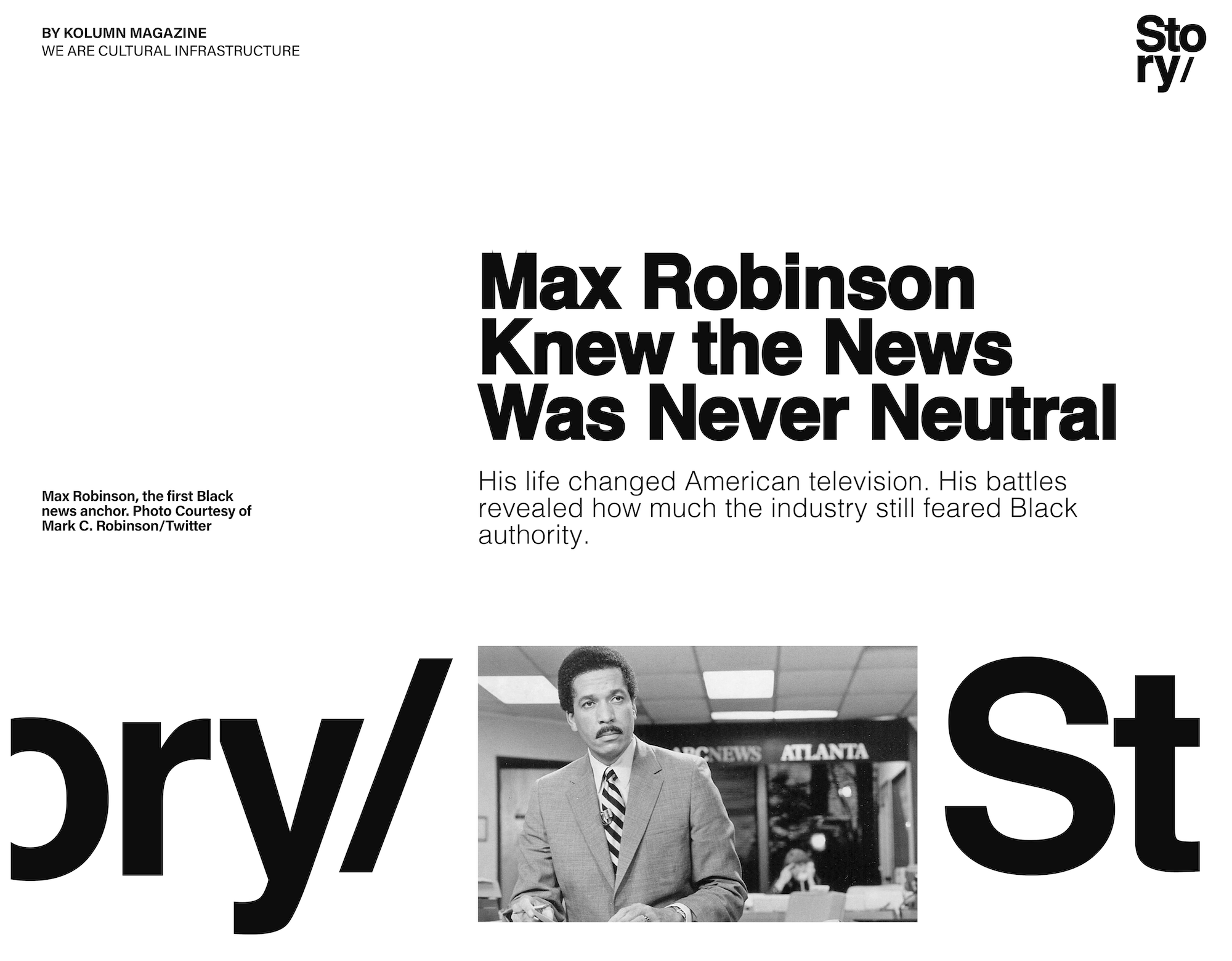 Max Robinson, KOLUMN, African American News, Black News, African American Journalism, Black Journalism, African American History, Black History, African American Art, Black Art, African American Music, Black Music, African American Wealth, Black Wealth, African American Education, Black Education, Historic Black University or College, HBCU