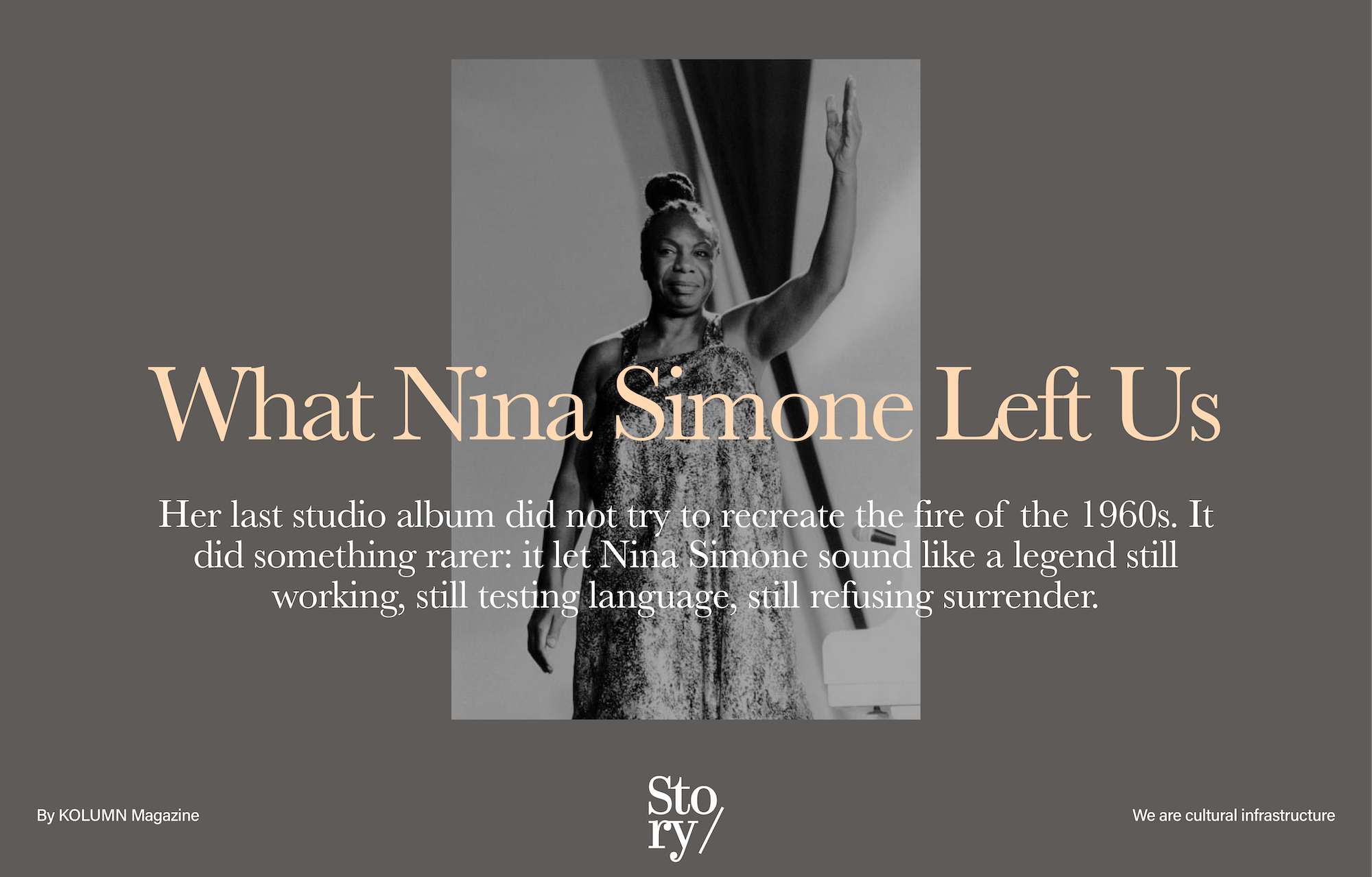Nina Simone, A Single Woman, Nina, Marion Stamps, KOLUMN, African American News, Black News, African American Journalism, Black Journalism, African American History, Black History, African American Art, Black Art, African American Music, Black Music, African American Wealth, Black Wealth, African American Education, Black Education, Historic Black University or College, HBCU