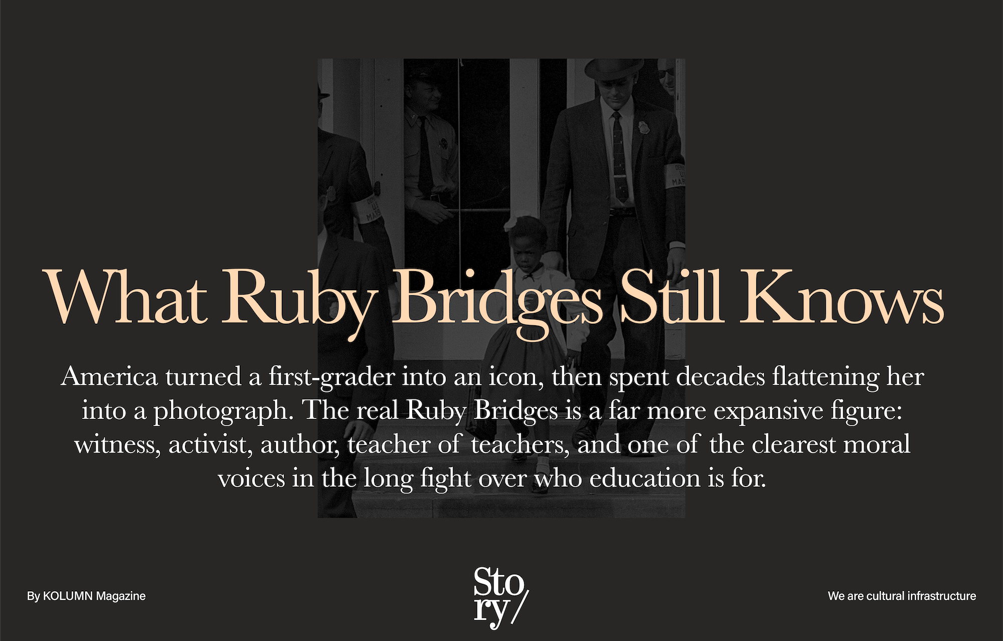 Ruby Bridges, KOLUMN, African American News, Black News, African American Journalism, Black Journalism, African American History, Black History, African American Art, Black Art, African American Music, Black Music, African American Wealth, Black Wealth, African American Education, Black Education, Historic Black University or College, HBCU