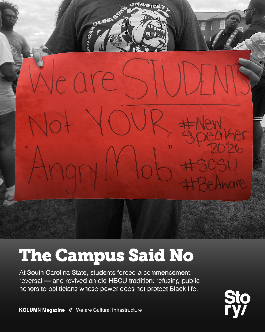 South Carolina State University, Pamela Evette, Student Protest, KOLUMN, African American News, Black News, African American Journalism, Black Journalism, African American History, Black History, African American Art, Black Art, African American Music, Black Music, African American Wealth, Black Wealth, African American Education, Black Education, Historic Black University or College, HBCU