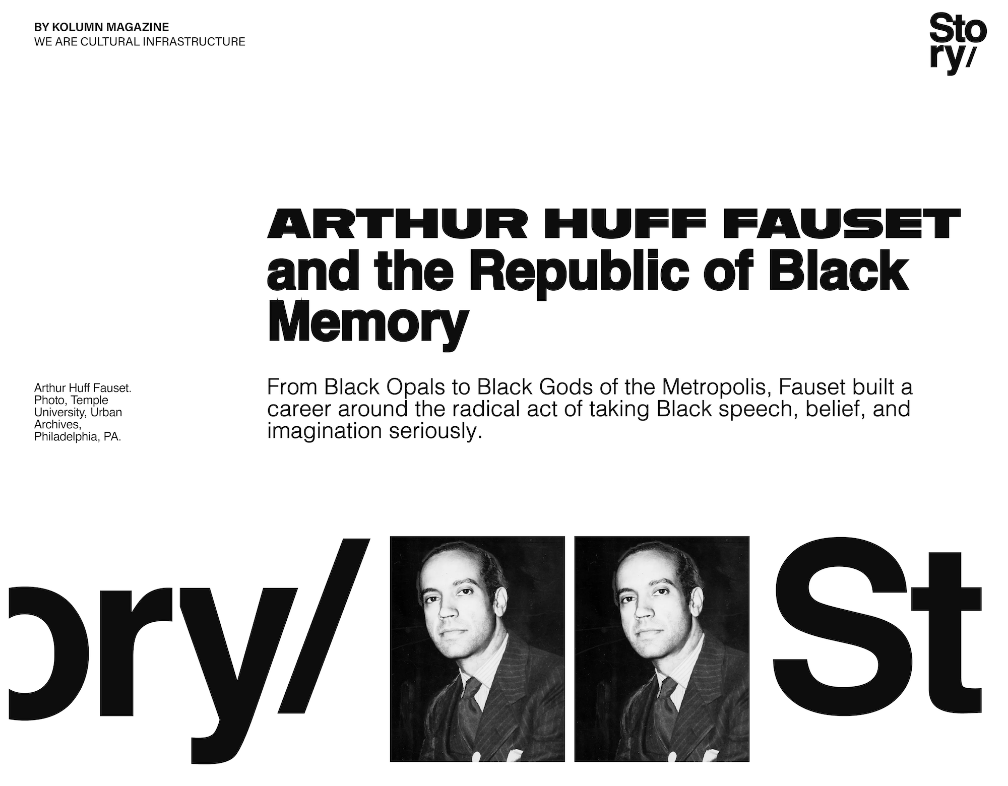 Arthur Huff Fauset, KOLUMN, African American News, Black News, African American Journalism, Black Journalism, African American History, Black History, African American Art, Black Art, African American Music, Black Music, African American Wealth, Black Wealth, African American Education, Black Education, Historic Black University or College, HBCU