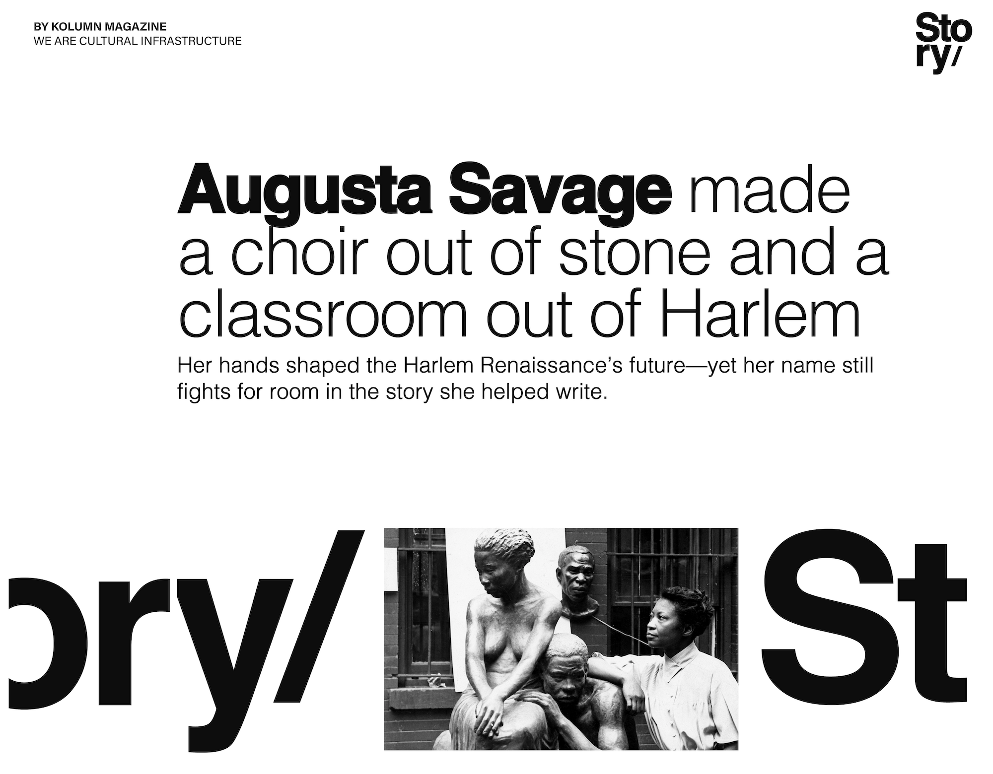 Augusta Savage, KOLUMN, Cultural Infrastructure, African American News, Black News, African American Journalism, Black Journalism, African American History, Black History, African American Art, Black Art, African American Music, Black Music, African American Wealth, Black Wealth, African American Education, Black Education, Historic Black University or College, HBCU