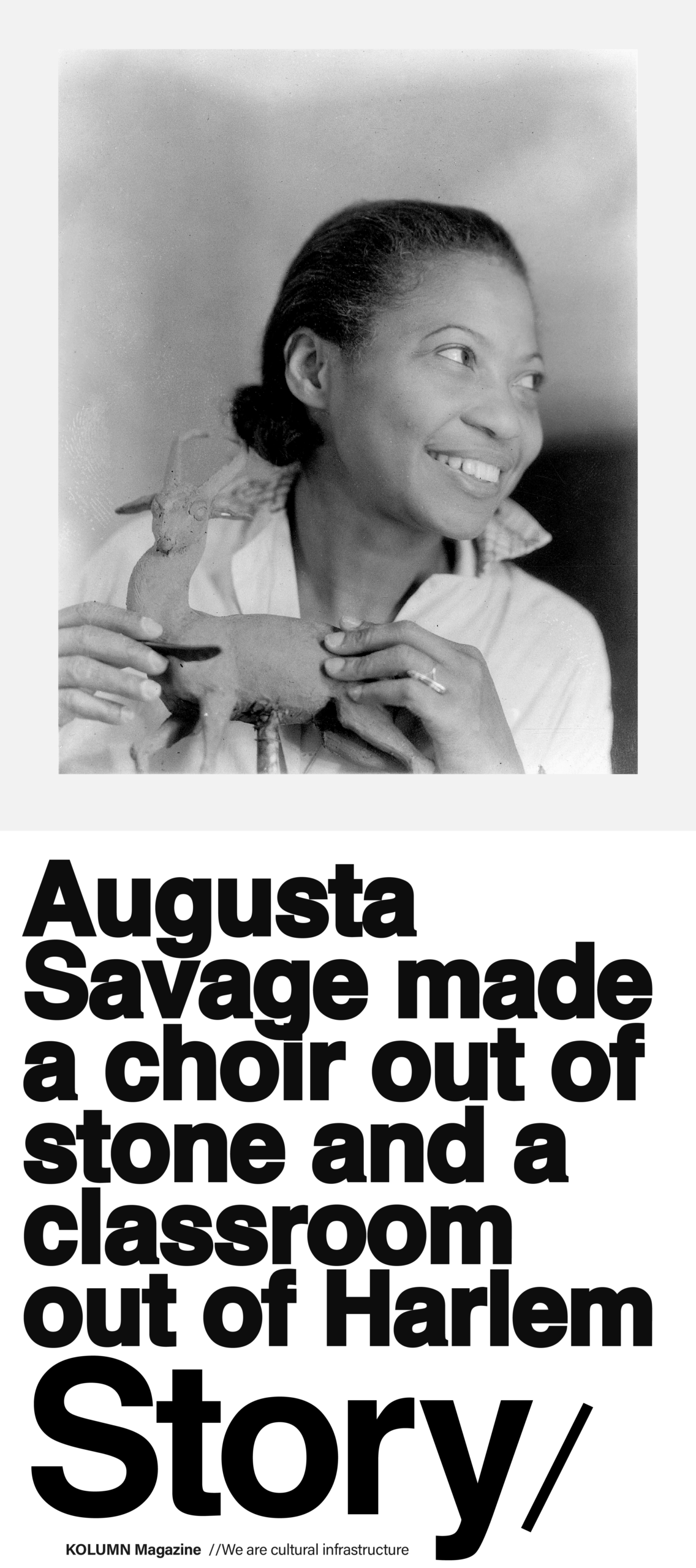 Augusta Savage, KOLUMN, Cultural Infrastructure, African American News, Black News, African American Journalism, Black Journalism, African American History, Black History, African American Art, Black Art, African American Music, Black Music, African American Wealth, Black Wealth, African American Education, Black Education, Historic Black University or College, HBCU