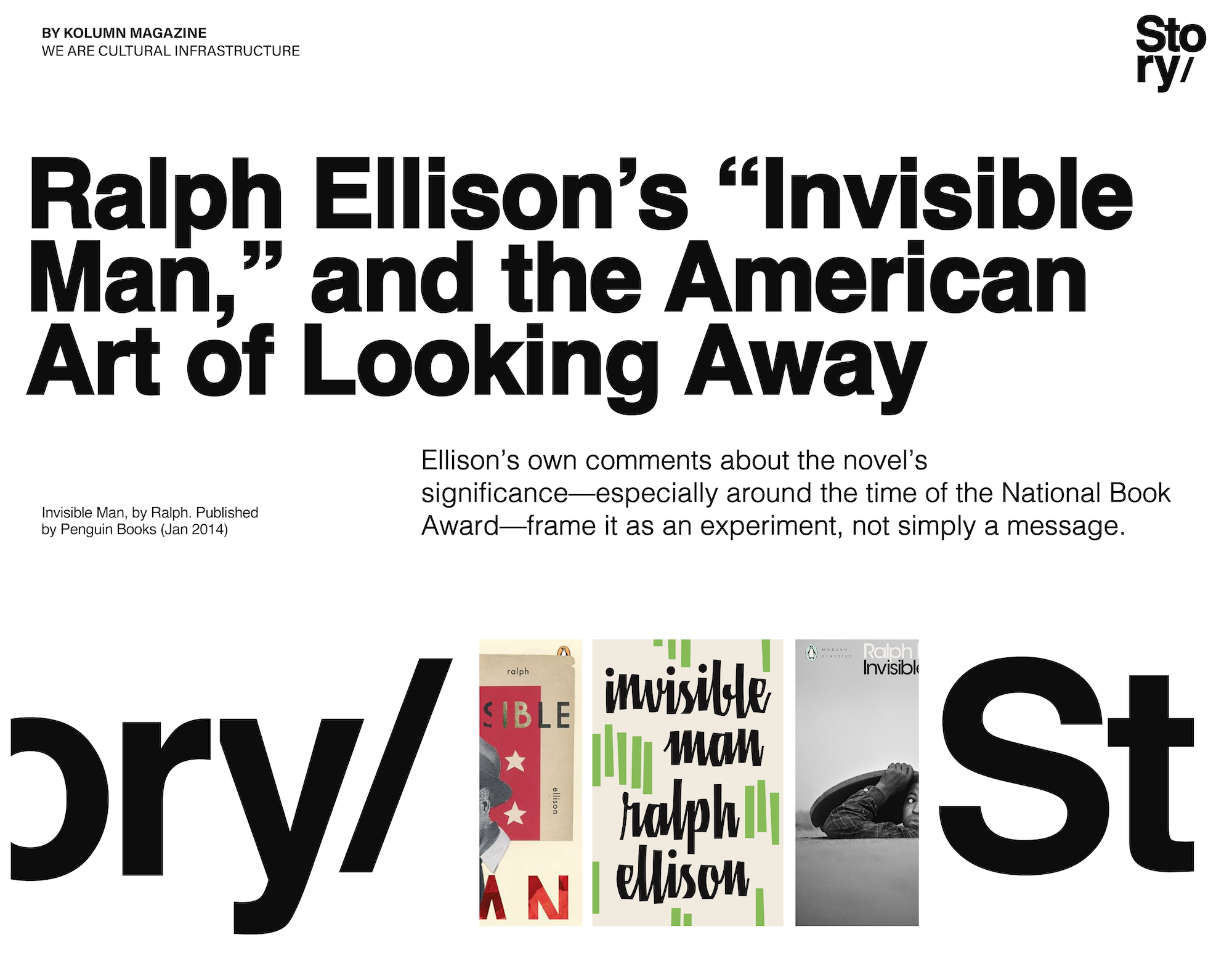 Ralph Ellison, Invisible Man, KOLUMN Magazine, KOLUMN, African American News, Black News, African American Journalism, Black Journalism, African American History, Black History, African American Art, Black Art, African American Music, Black Music, African American Wealth, Black Wealth, African American Education, Black Education, Historic Black University or College, HBCU