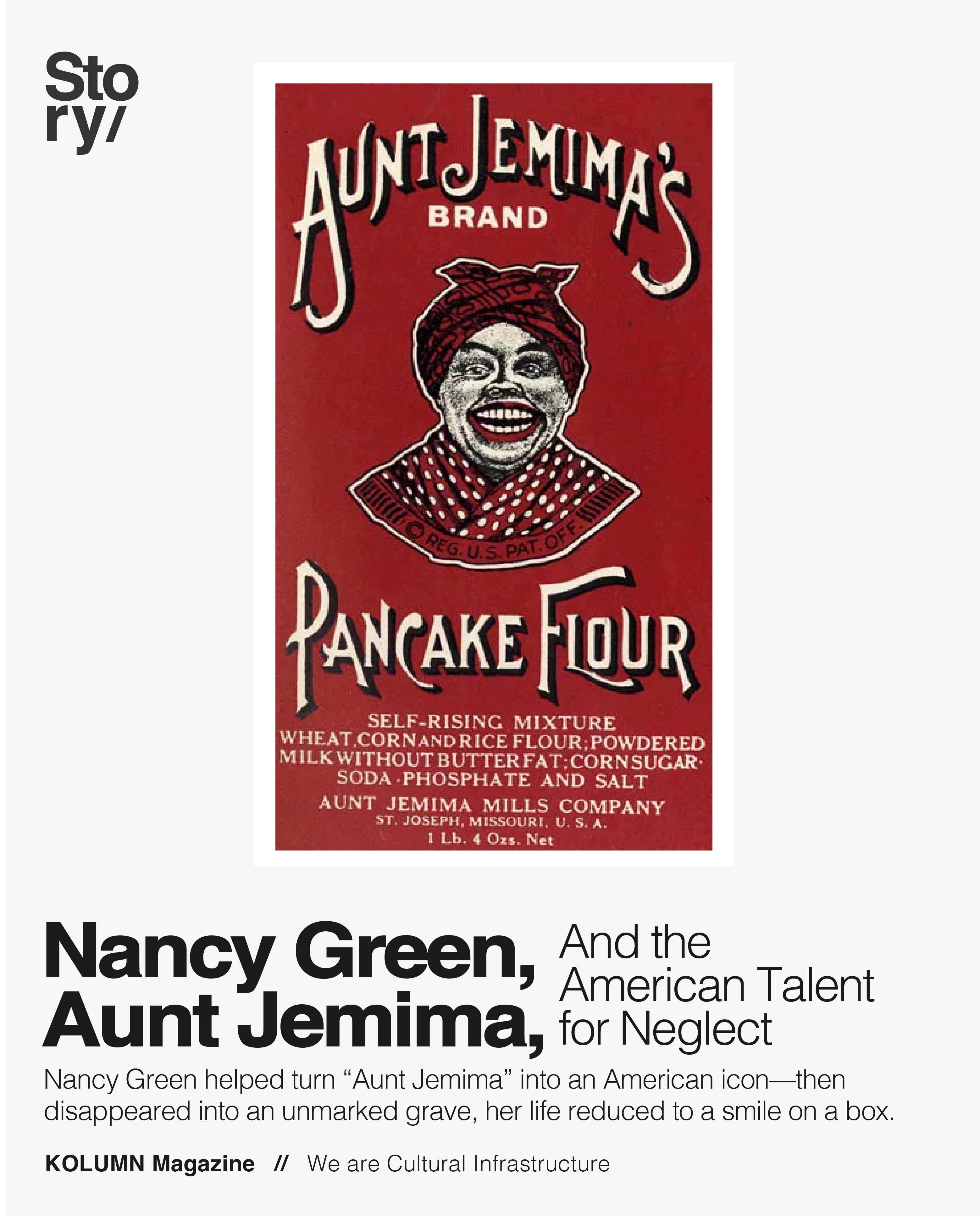 Nancy Green, Aunt Jemima, KOLUMN Magazine, KOLUMN, African American News, Black News, African American Journalism, Black Journalism, African American History, Black History, African American Art, Black Art, African American Music, Black Music, African American Wealth, Black Wealth, African American Education, Black Education, Historic Black University or College, HBCU