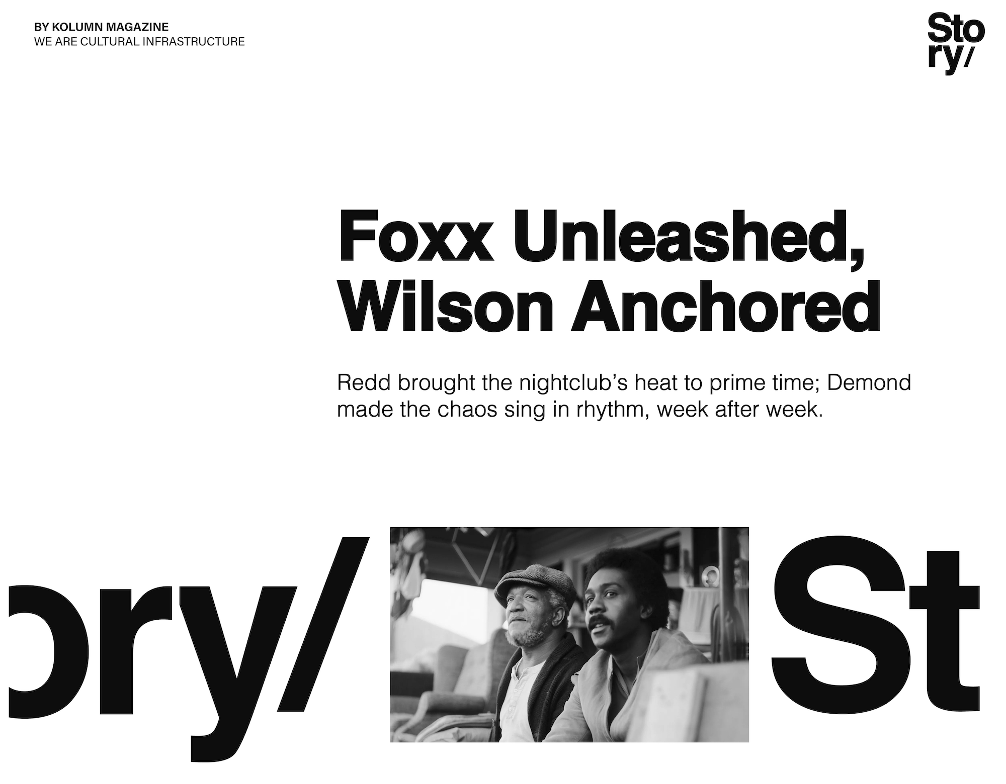 Sanford & Son, Demond Wilson, Redd Foxx, Fred Sanford, KOLUMN, KOLUMN Magazine, Cultural Infrastructure, African American News, Black News, African American Journalism, Black Journalism, African American History, Black History, African American Art, Black Art, African American Music, Black Music, African American Wealth, Black Wealth, African American Education, Black Education, Historic Black University or College, HBCU
